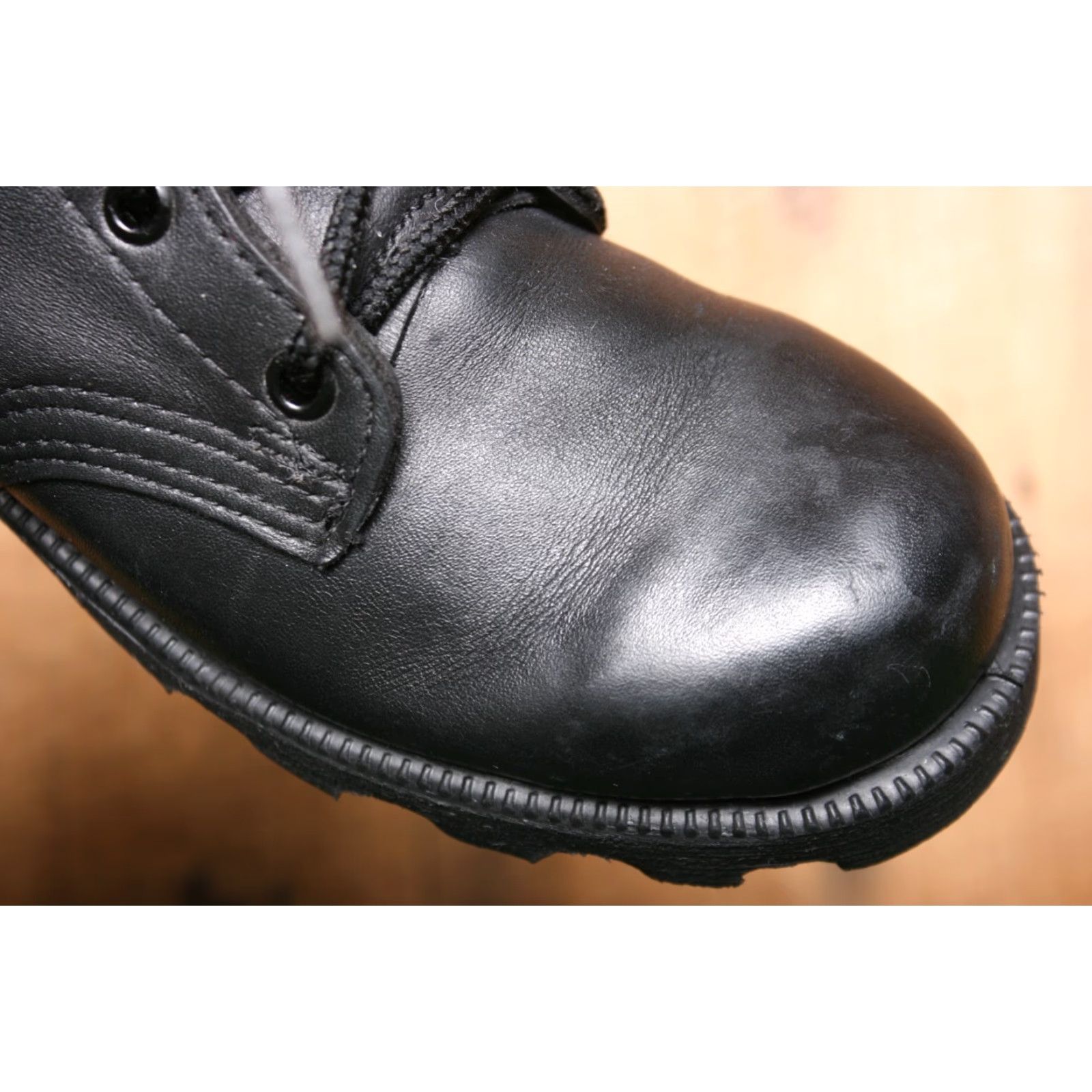Vintage VINTAGE Ro-SEARCH Black Leather Combat Boots Mens 4R (Regular Width) Size 4 US Shoes Men Black Combat Boots 1997 90s Size US 5 / EU 37 - 7 Thumbnail