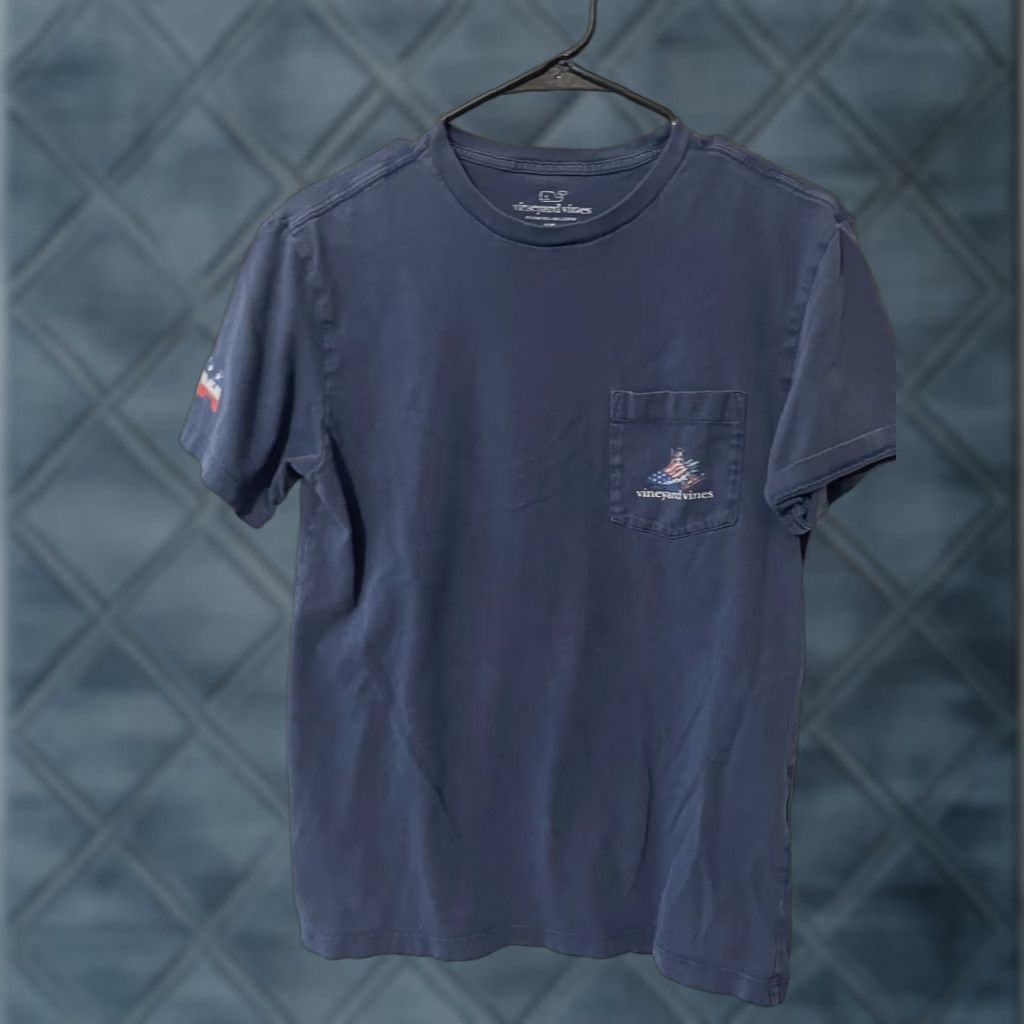 Vineyard Vines Vineyard Vines Mens Shirt XS Navy Blue Cotton Pocket T-shirt Size US XS / EU 42 / 0 - 1 Thumbnail