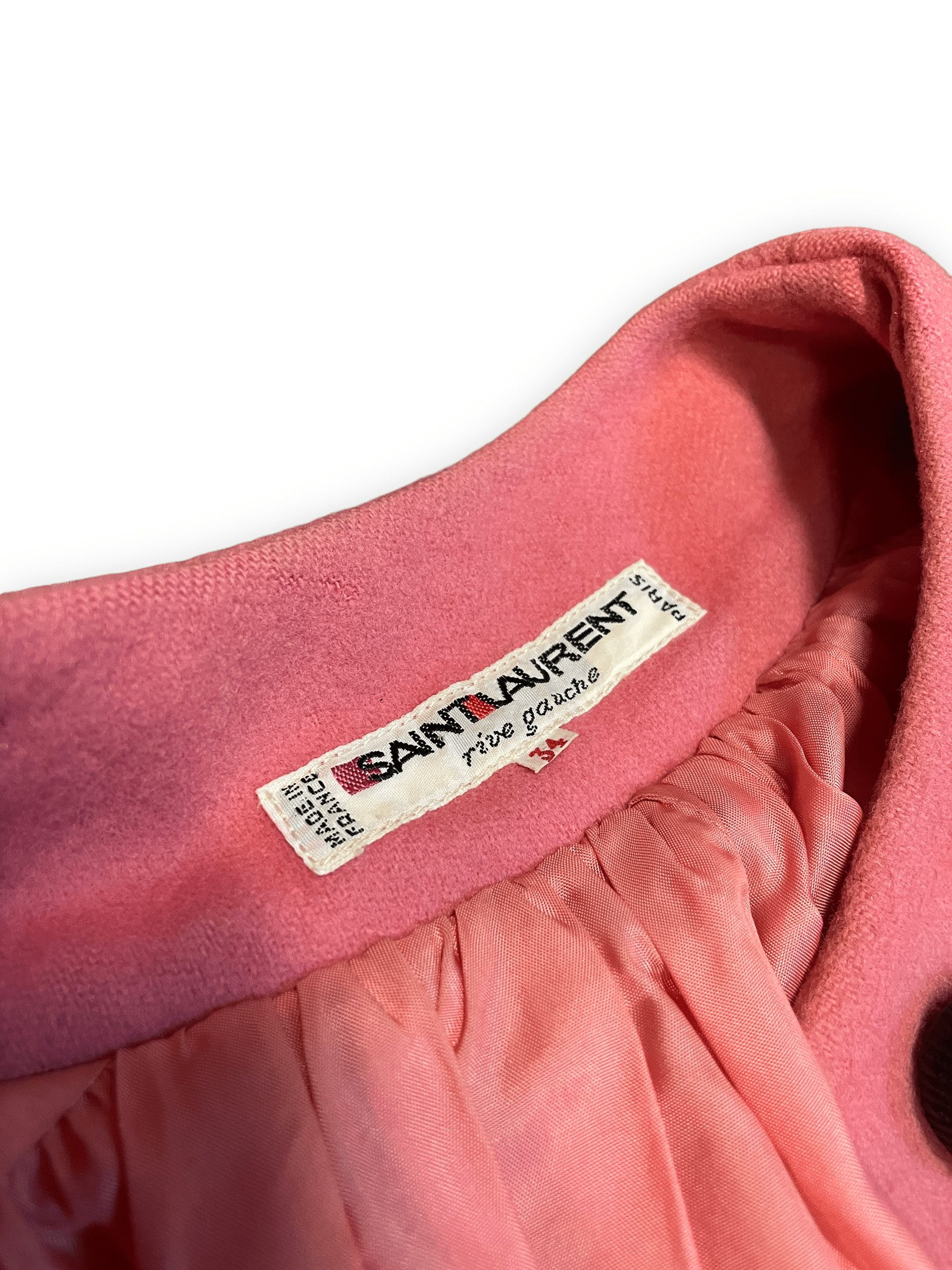 Yves Saint Laurent Yves Saint Laurent "Rive Gauche" Vintage Deisgner Bubblegum Pink Wool Party Coat Size M Size M / US 6-8 / IT 42-44 - 2 Thumbnail
