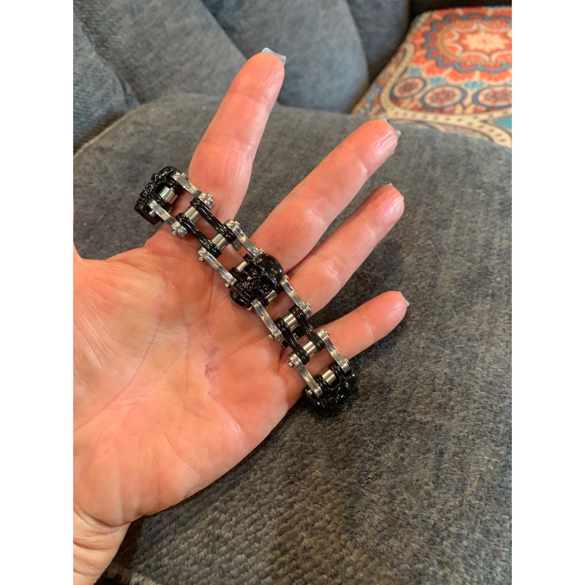 Other Stainless Steel Gothic Chain Bracelet With Skull Cross Desig Size ONE SIZE - 1 Thumbnail