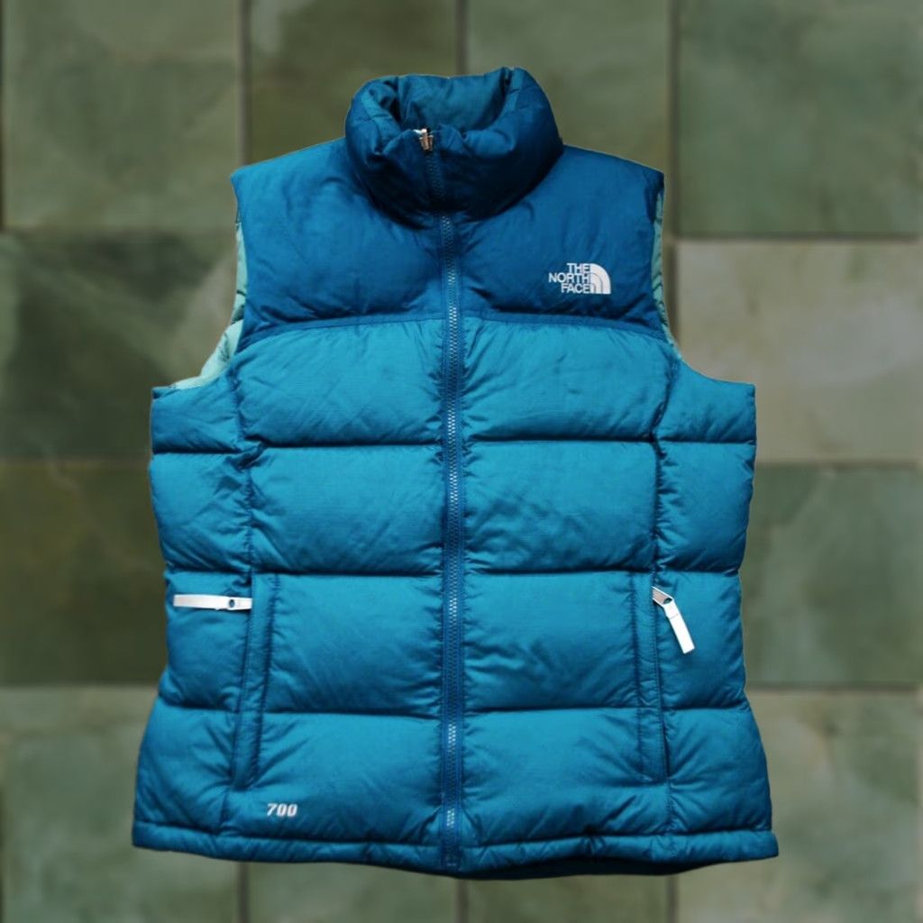 The North Face The North Face 700 Puffer Vest Jacket Women's M Turquoise Down Two Tone Jacket Size M / US 6-8 / IT 42-44 - 1 Thumbnail