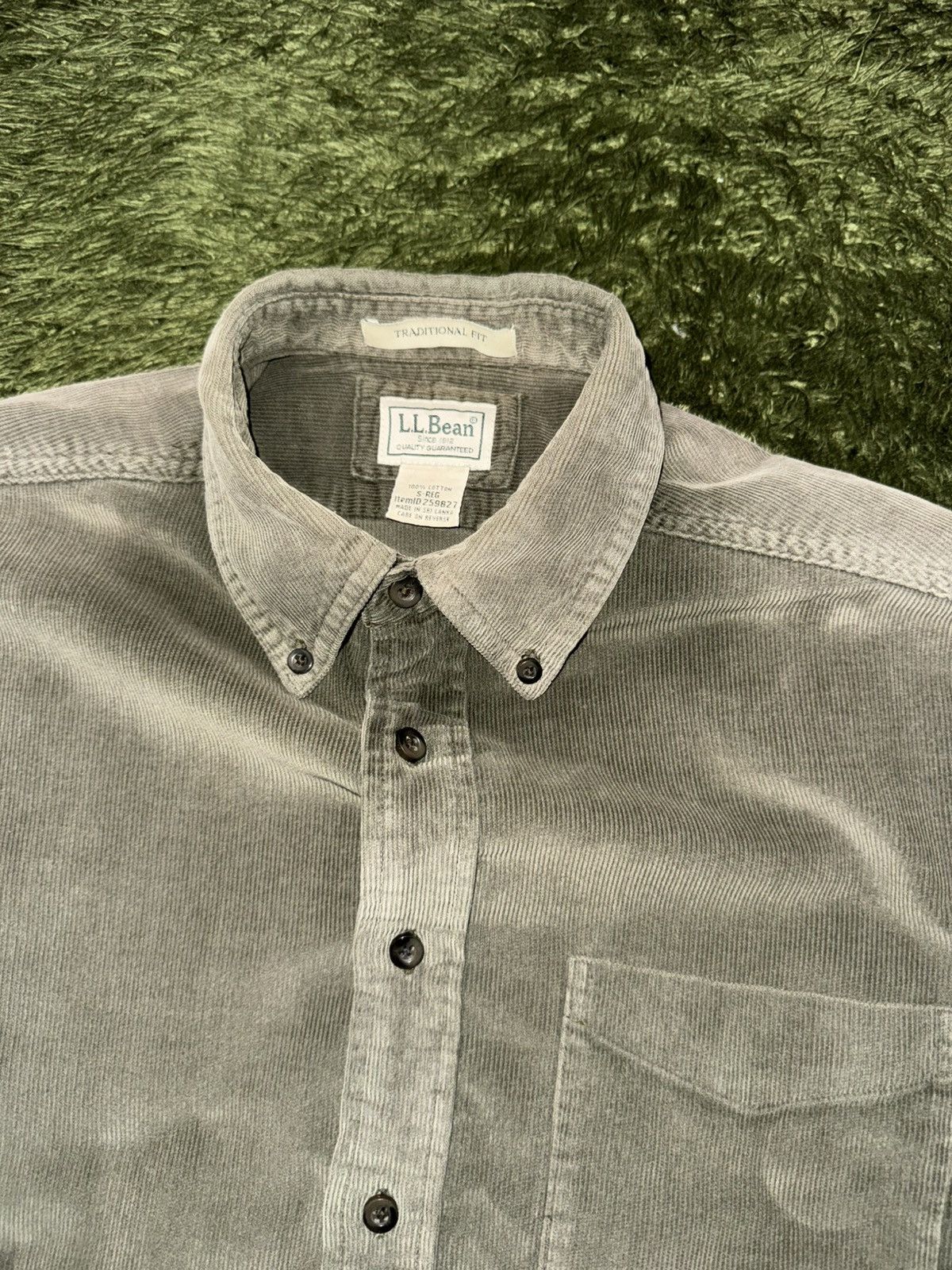 L.L. Bean [S] VTG L.L.Bean Pocket Detail Corduroy Shirt Olive Size US S / EU 44-46 / 1 - 3 Thumbnail
