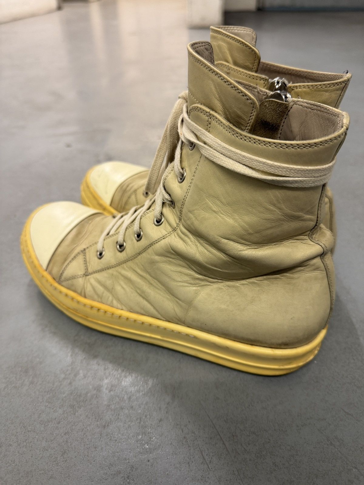 Rick Owens Rick Owens Main Line Vintage Leather High Sneakers Size US 9 / EU 42 - 2 Thumbnail