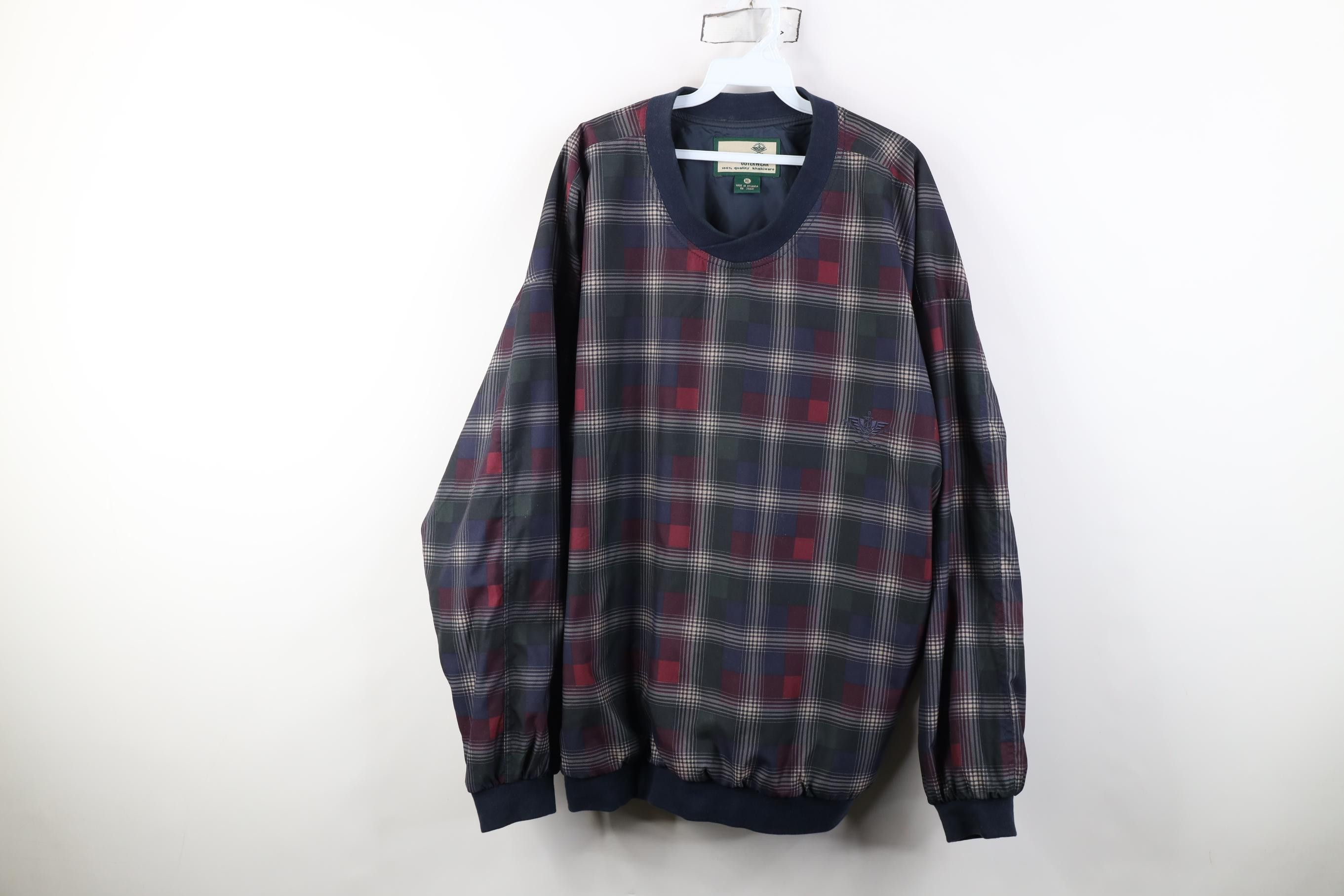 Dockers Vintage 90s Dockers Golf Pullover Windbreaker Jacket Plaid Size US XL / EU 56 / 4 - 1 Thumbnail