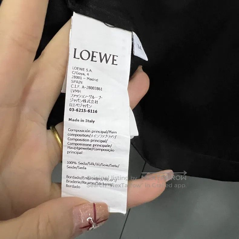 Loewe Loewe Black Embroidered Logo Shirt Size XXS / US 00 / IT 34 - 4 Thumbnail