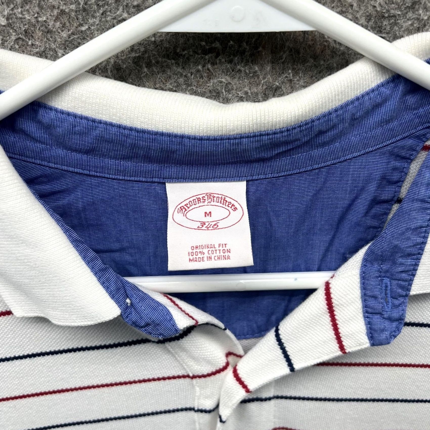 Brooks Brothers Brooks Brothers 346 Polo Shirt Mens M White Stripe Pocket Logo Casual Shirt Size US M / EU 48-50 / 2 - 3 Thumbnail