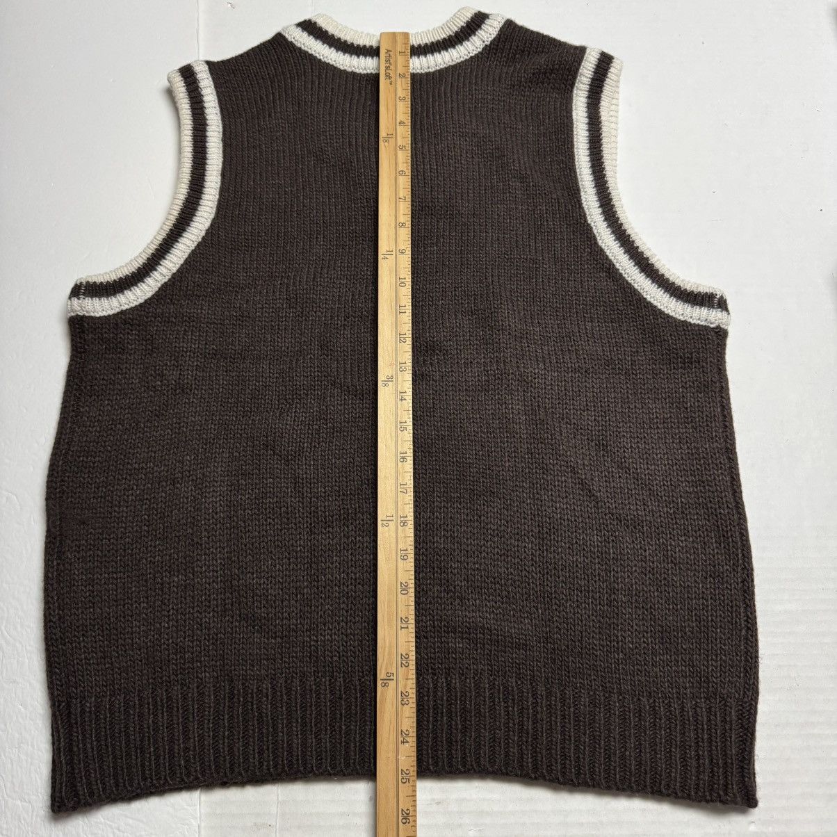Obey Obey Wool Blend Alden Sweater Vest In Brown W/ Contrast Trim Size US M / EU 48-50 / 2 - 10 Thumbnail