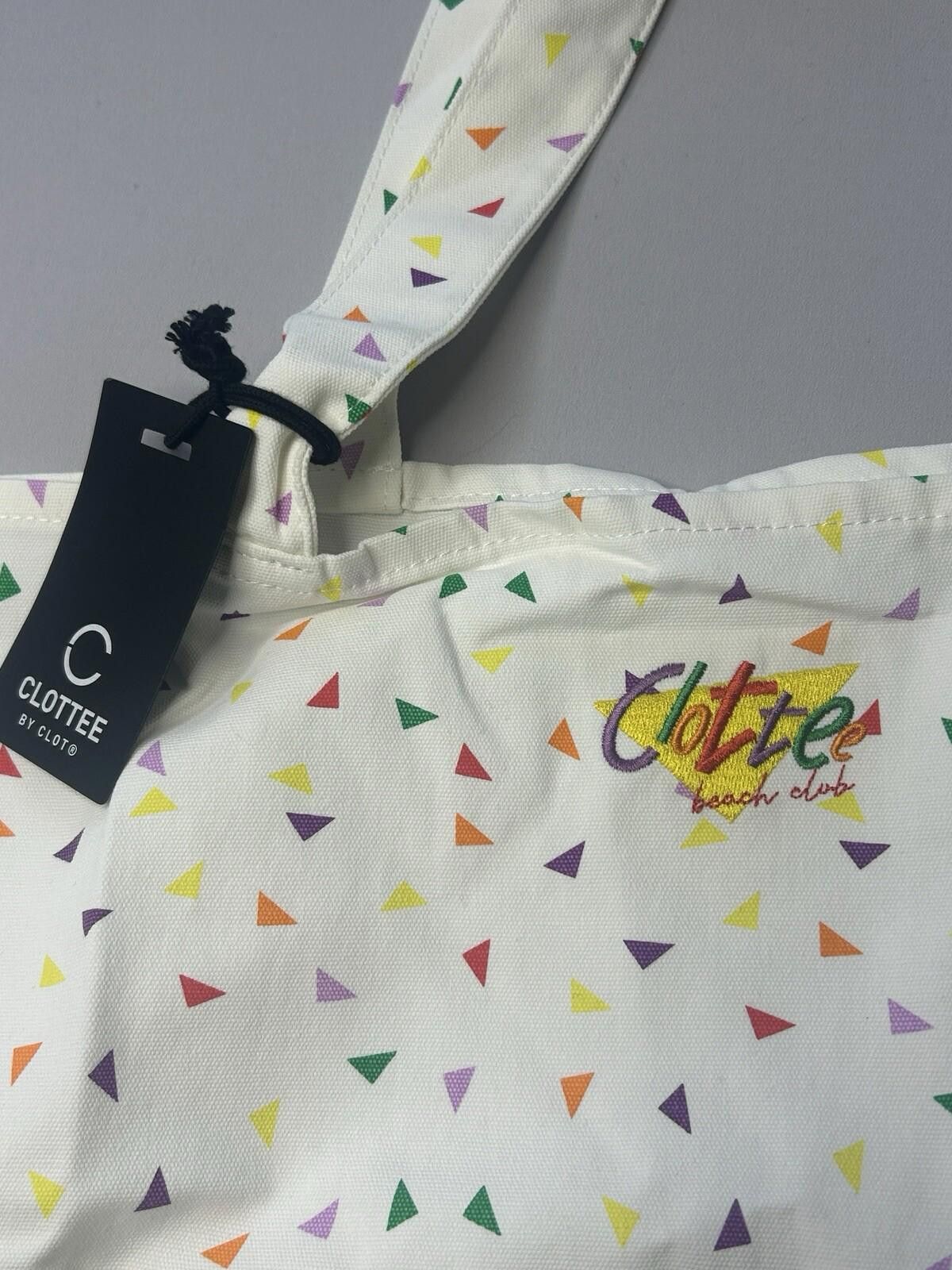 CLOT Clottee Beach Club Tote Bag White 90’s Miami Clot NWT Size ONE SIZE - 3 Thumbnail