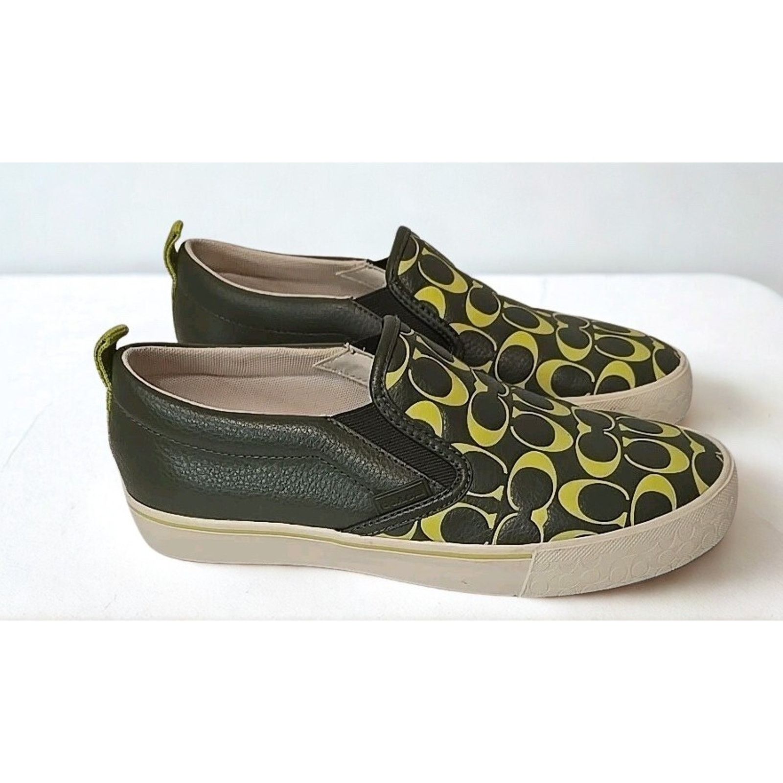 Coach Coach CA283 Printed Pebble Skate Sneakers Army Green Sz 9.5D Size US 9.5 / EU 42-43 - 5 Thumbnail