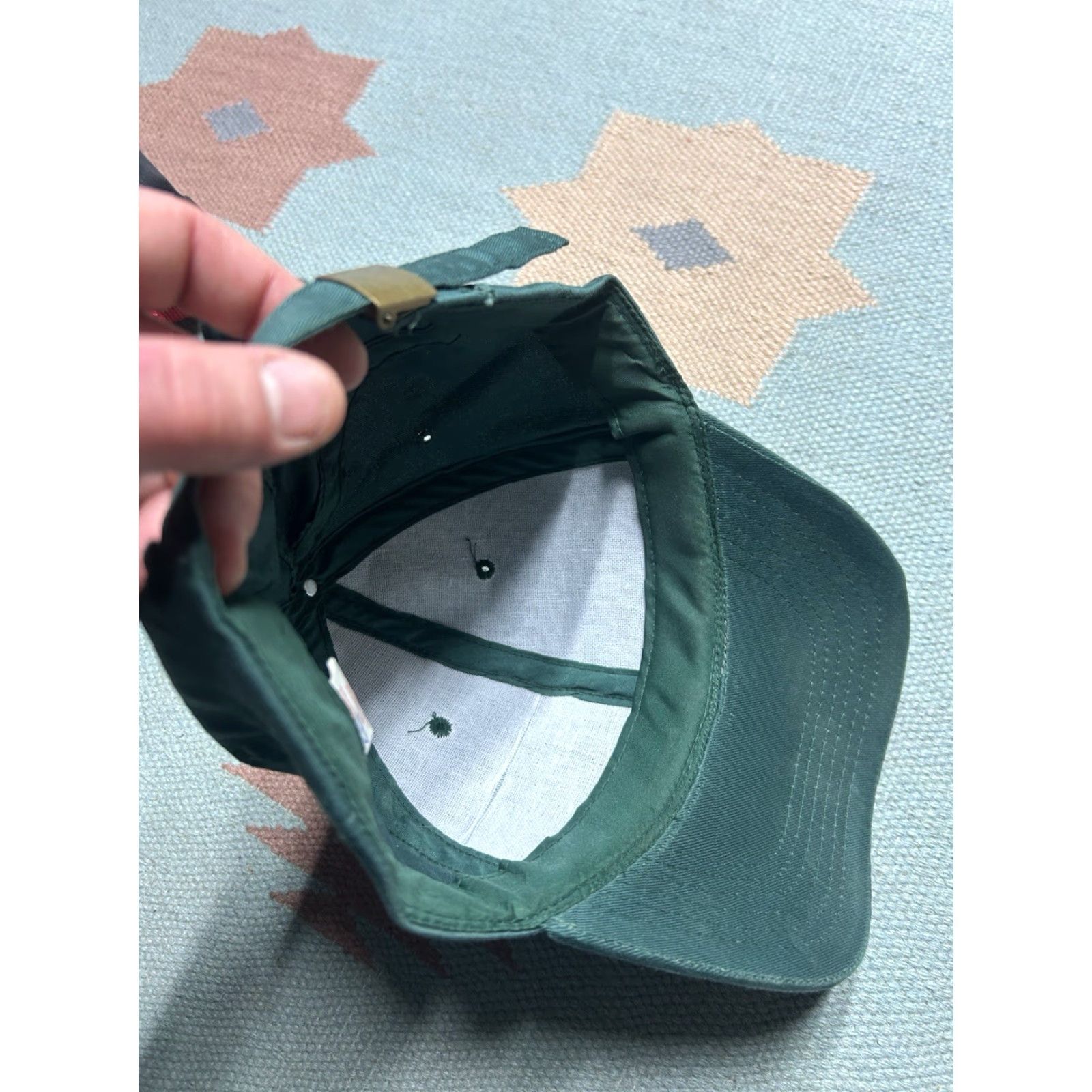 Native VINTAGE strapback hat cap Alaska fish native graphic forest green adjustable Men Adjustable Green Fish Logos strapback Men Size ONE SIZE - 6 Thumbnail