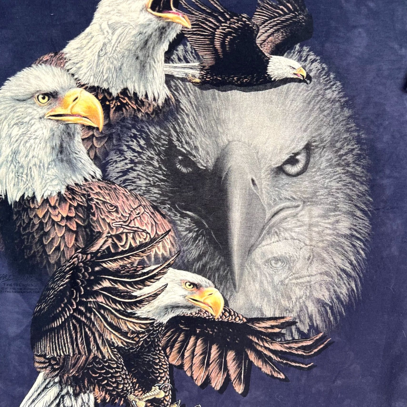 The Mountain VINTAGE The Mountain Eagle T Shirt Adult M Blue Size M Short Sleeve Crew Neck Cotton Logo Print 100% USA Seller Mens Size US M / EU 48-50 / 2 - 2 Thumbnail