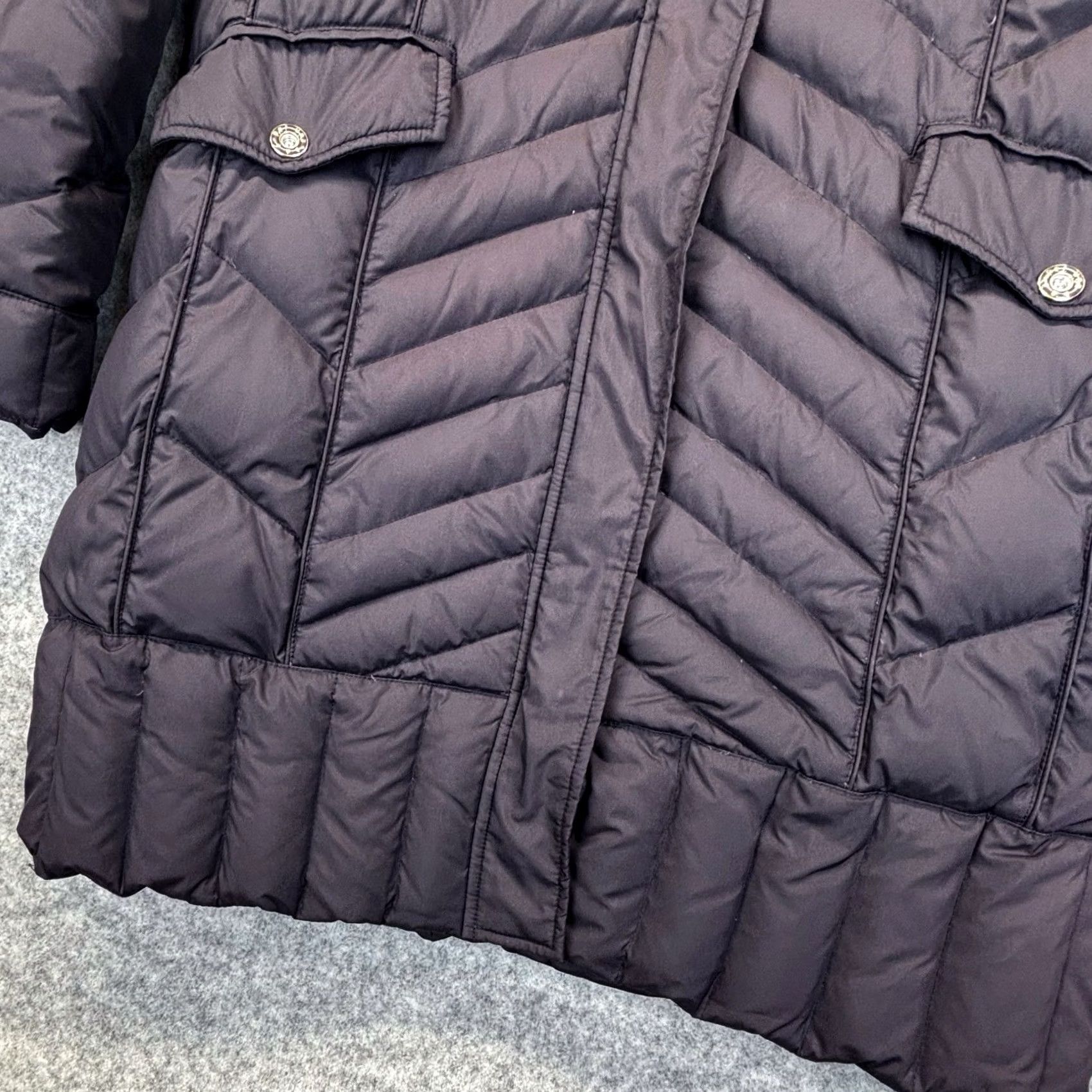 Vintage Per Una Aubergine Purple Medium-Length Hooded Padded Coat - Mid-Length Size M / US 6-8 / IT 42-44 - 4 Thumbnail