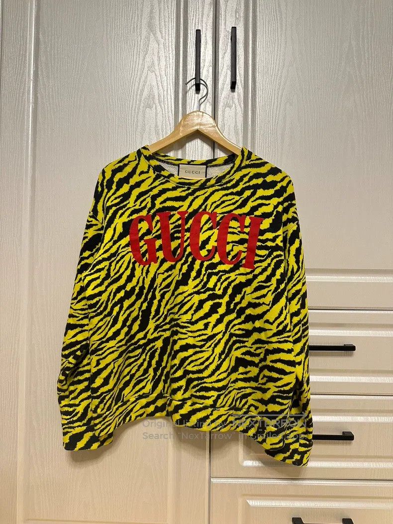 Gucci Gucci Leopard print round-neck sweatshirt Size S / US 4 / IT 40 - 1 Thumbnail