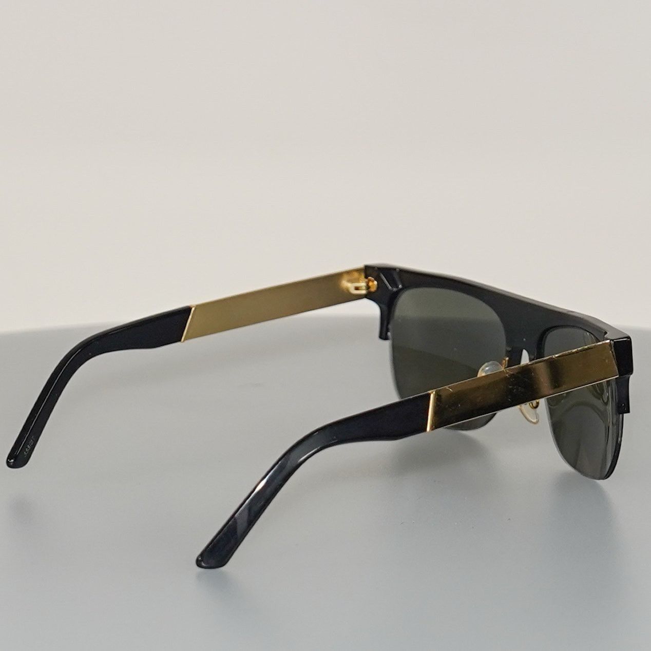 Retrosuperfuture Retrosuperfuture Flat Top Andrea Francis Sunglasses BLK/GLD Size ONE SIZE - 7 Thumbnail