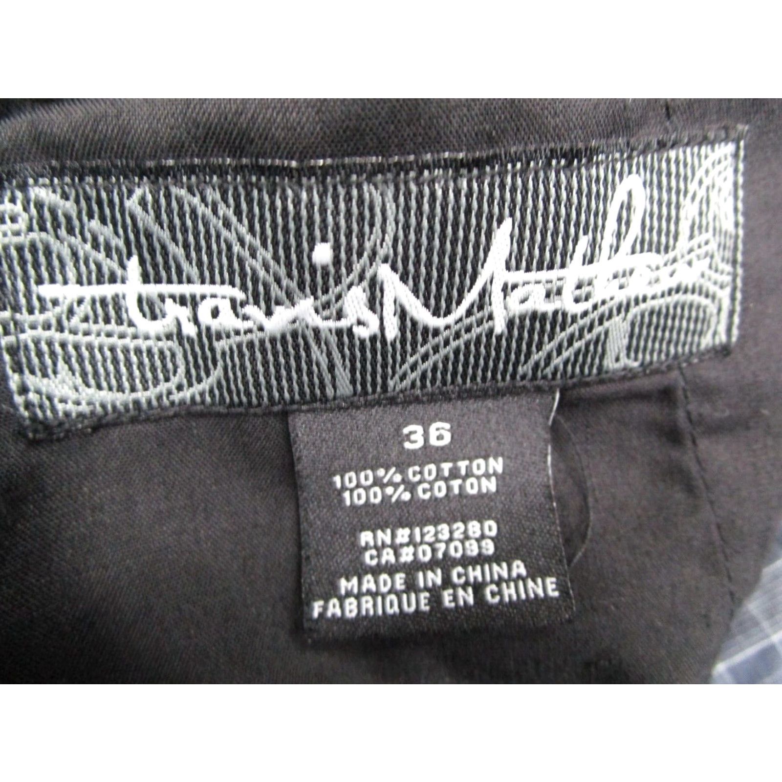 TravisMathew Travis Mathew Mens 36 Blue Plaid Chinos Pants Flat Front Golf Regular Fit Size US 36 / EU 52 - 3 Thumbnail