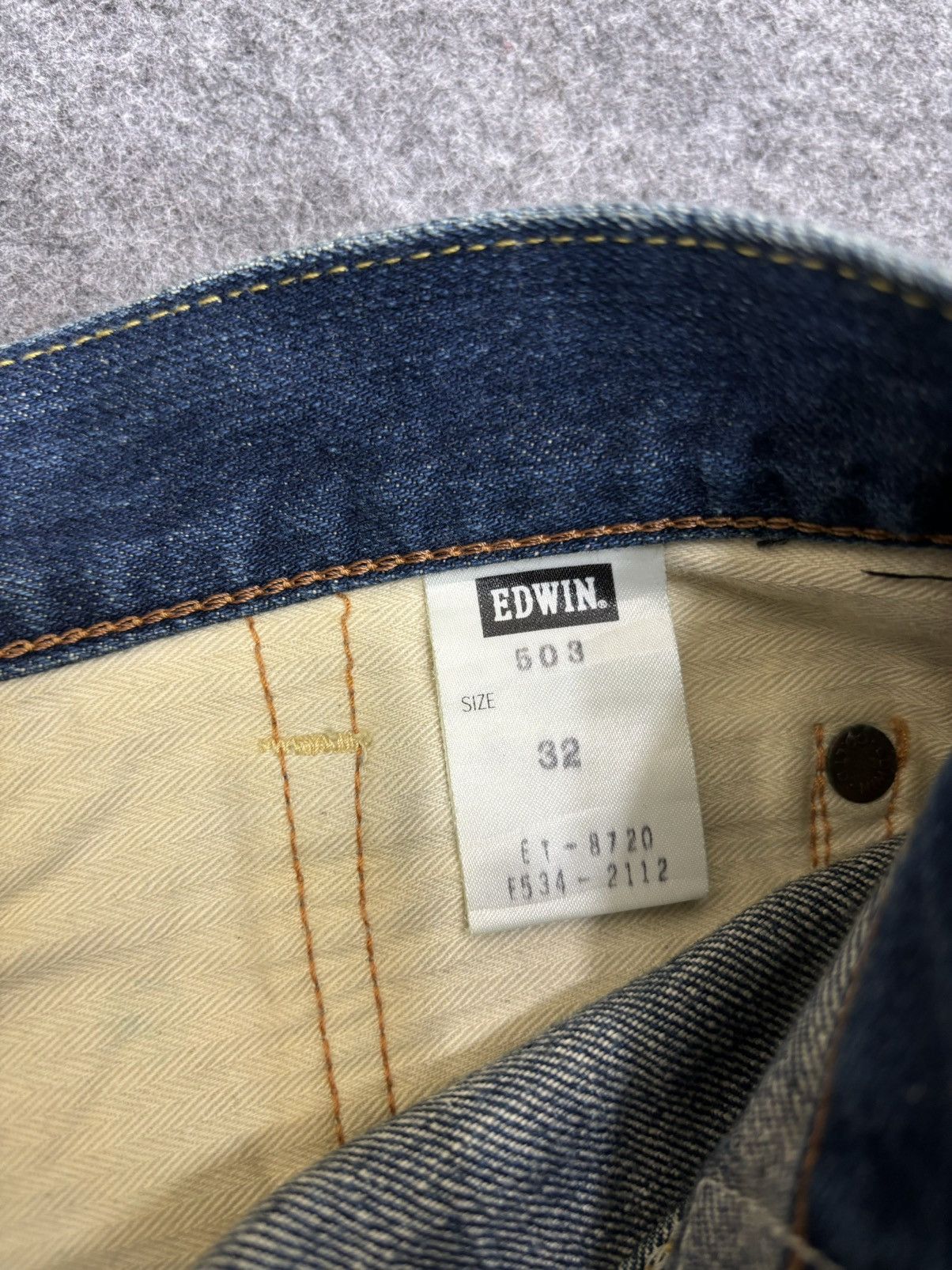 Edwin 💥Cool Fades💥Edwin 503 Regular Stonewash Fades Denim F493 Size US 34 / EU 50 - 19 Thumbnail