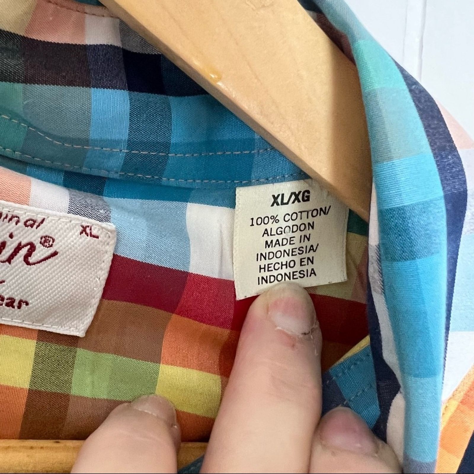 Original Penguin Penguin Bright Multi Check Button Up Shirt Men’s Size XL Size US XL / EU 56 / 4 - 14 Thumbnail