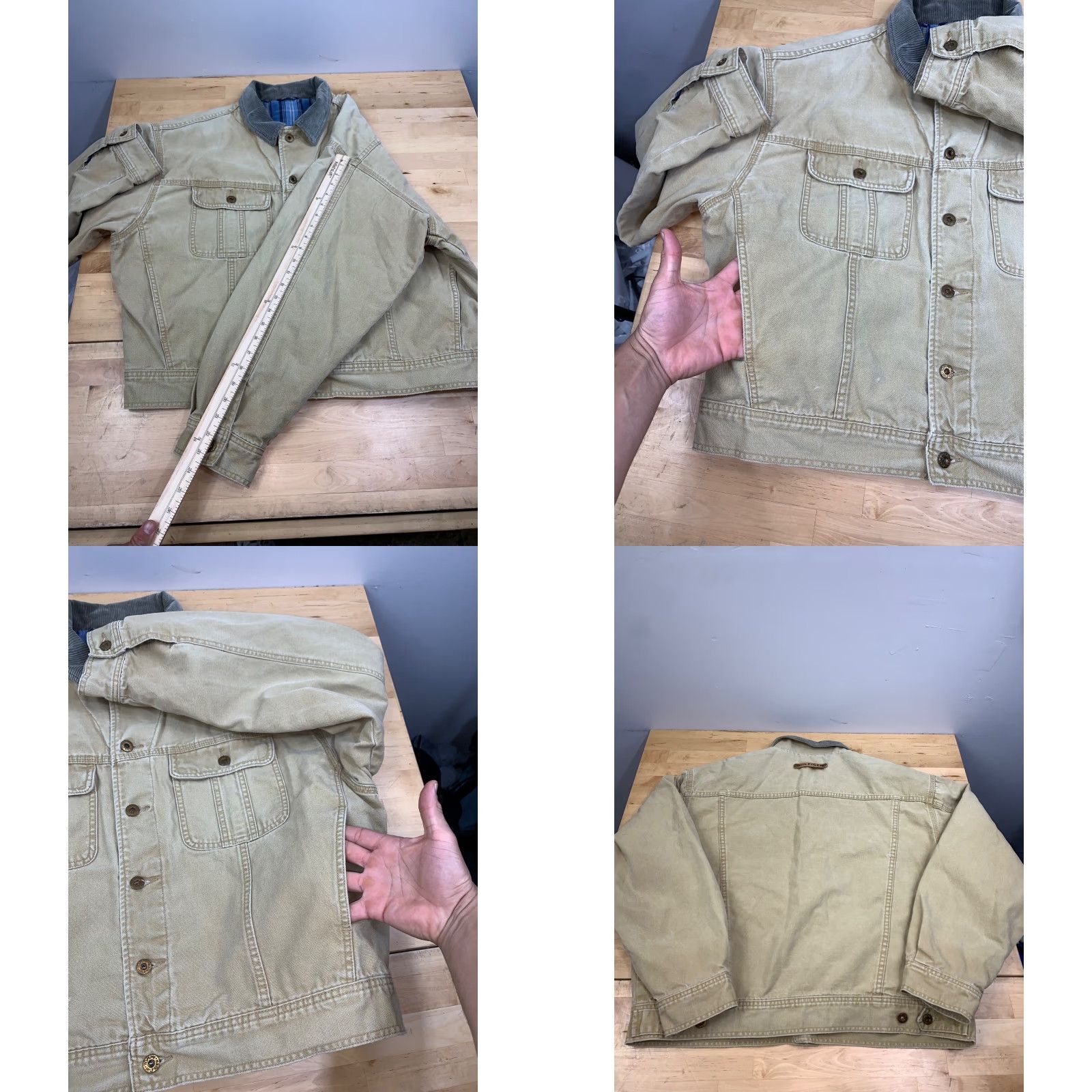 Tommy Hilfiger VINTAGE Tommy Hilfiger Jacket Mens XL Lined Button Beige 90s Chore Jacket Beige 90s Mens Jacket Size US XL / EU 56 / 4 - 8 Thumbnail