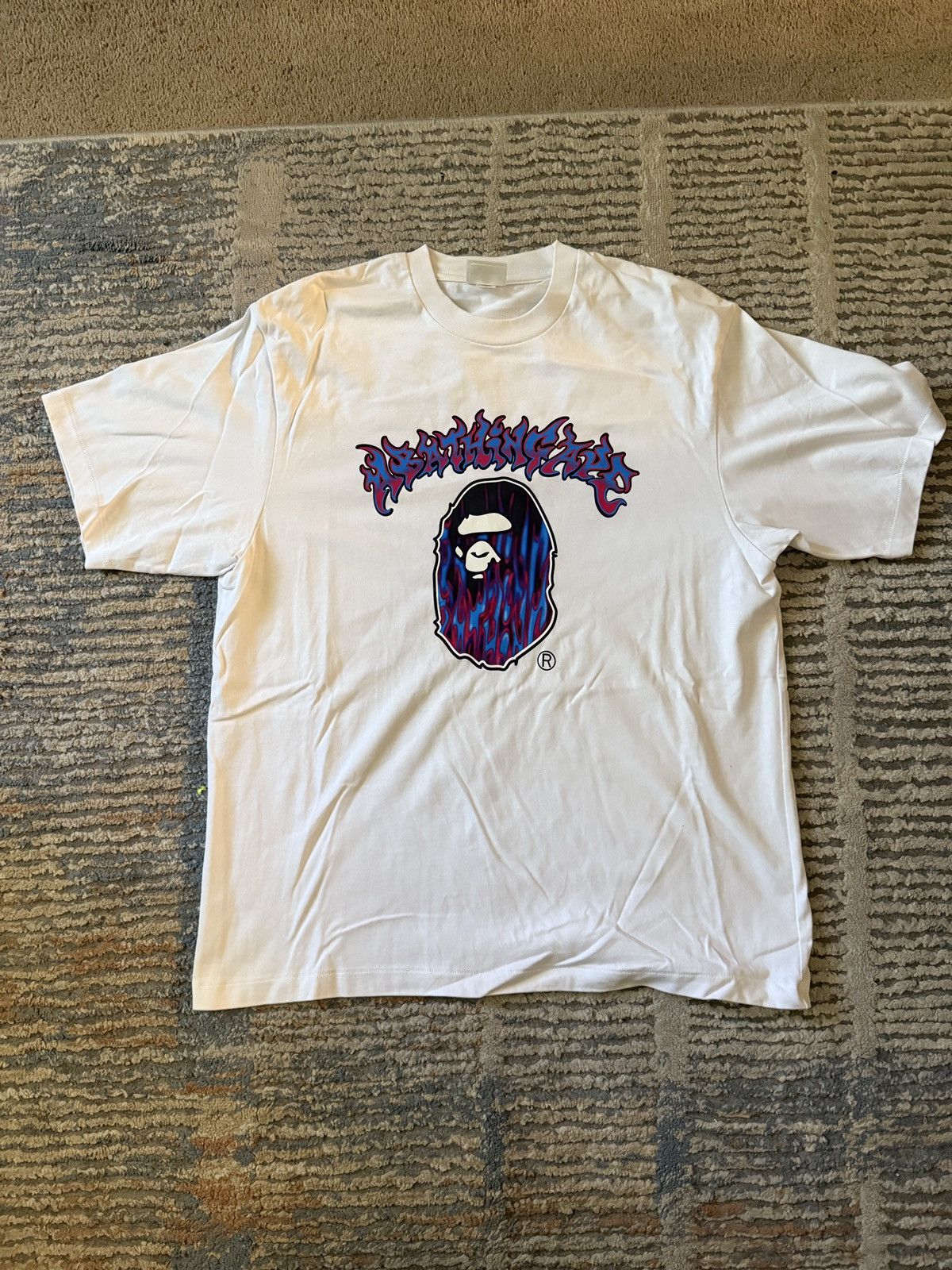 Bape Bape white flame T shirt Size US L / EU 52-54 / 3 - 1 Thumbnail