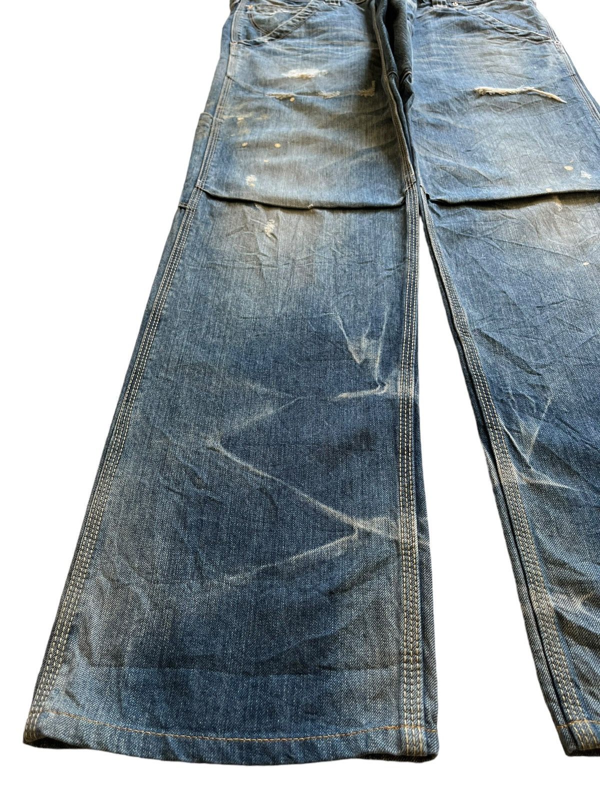 Japanese Brand Vintage Japanese Brand Acid Wash Carpenter Baggy Jeans Size US 34 / EU 50 - 7 Thumbnail