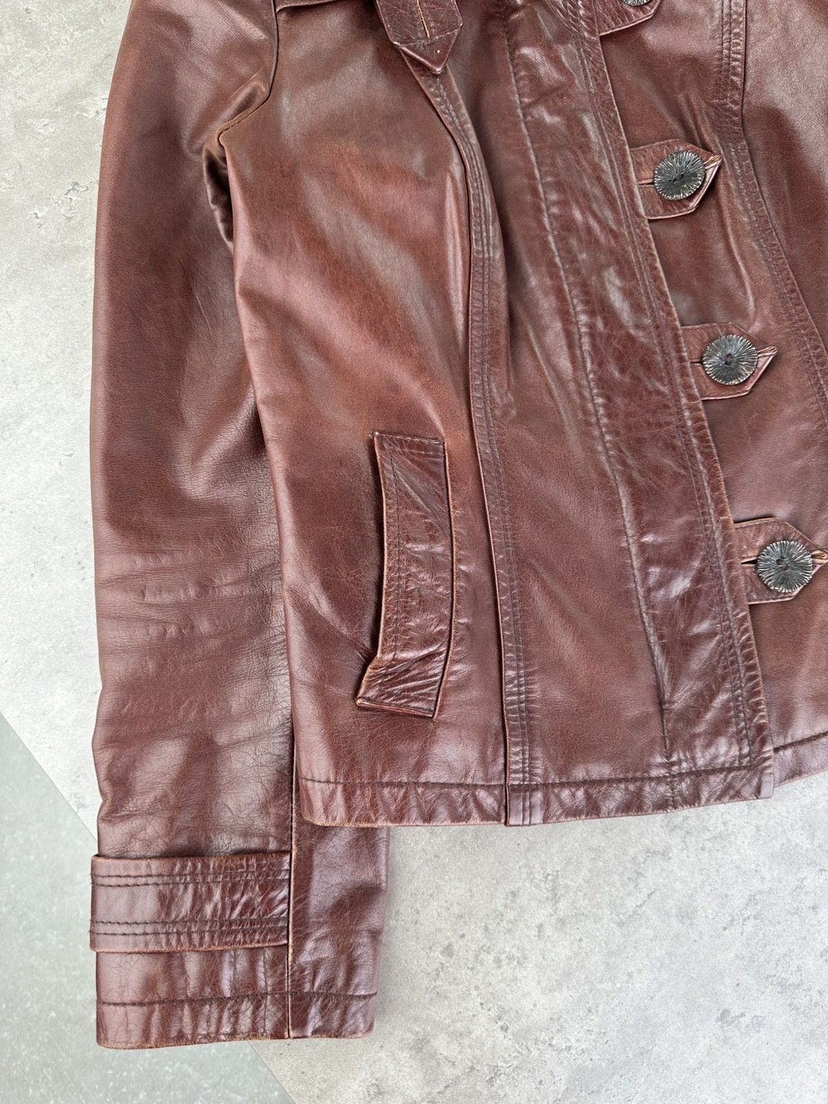 Japanese Brand Vintage Leather Jacket Size S / US 4 / IT 40 - 5 Thumbnail