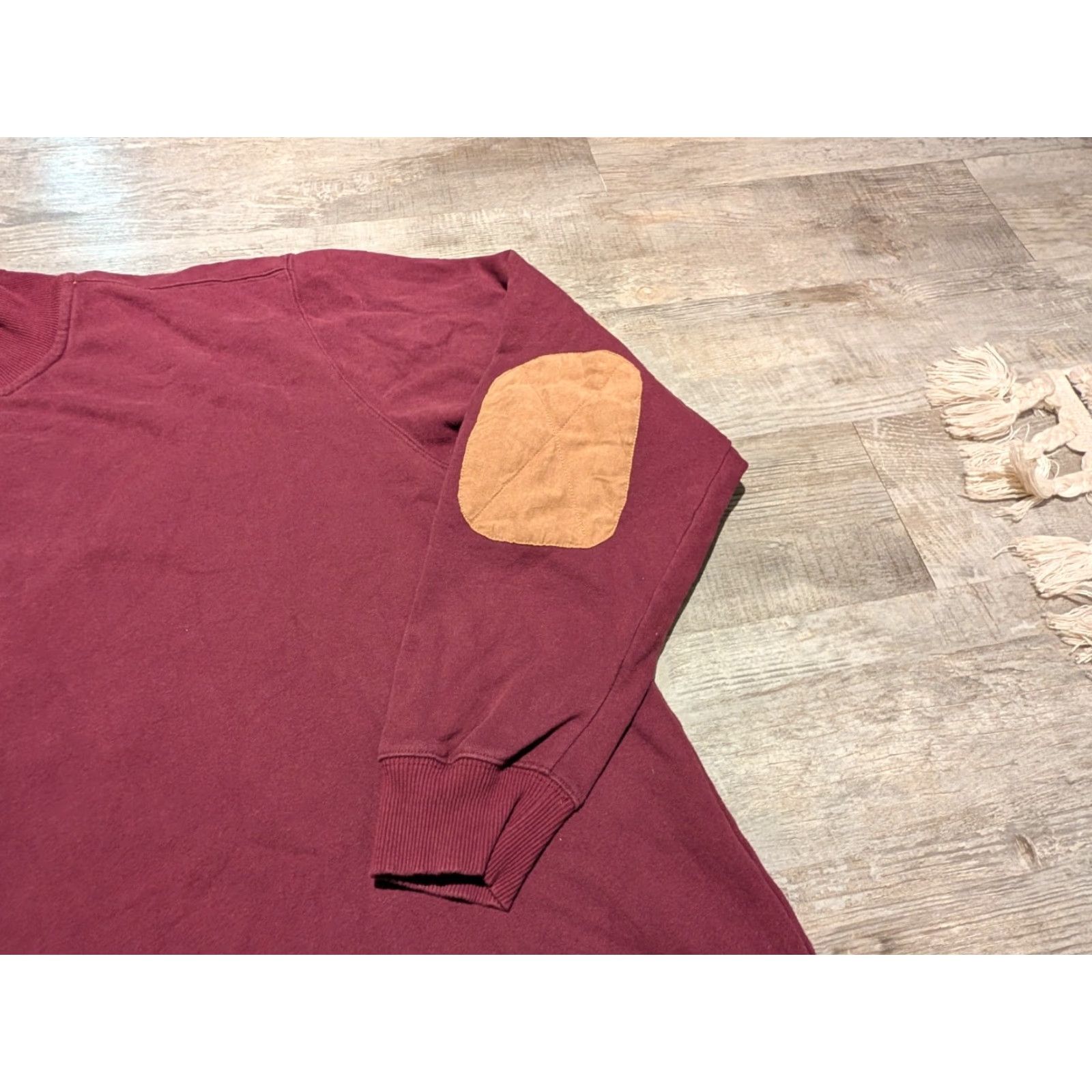Vintage VINTAGE Woolly Dry Goods 1/4 Zip Long Sleeve Elbow Patches Sweater Sz 3XL Tall Burgundy Size US XXL / EU 58 / 5 - 2 Thumbnail