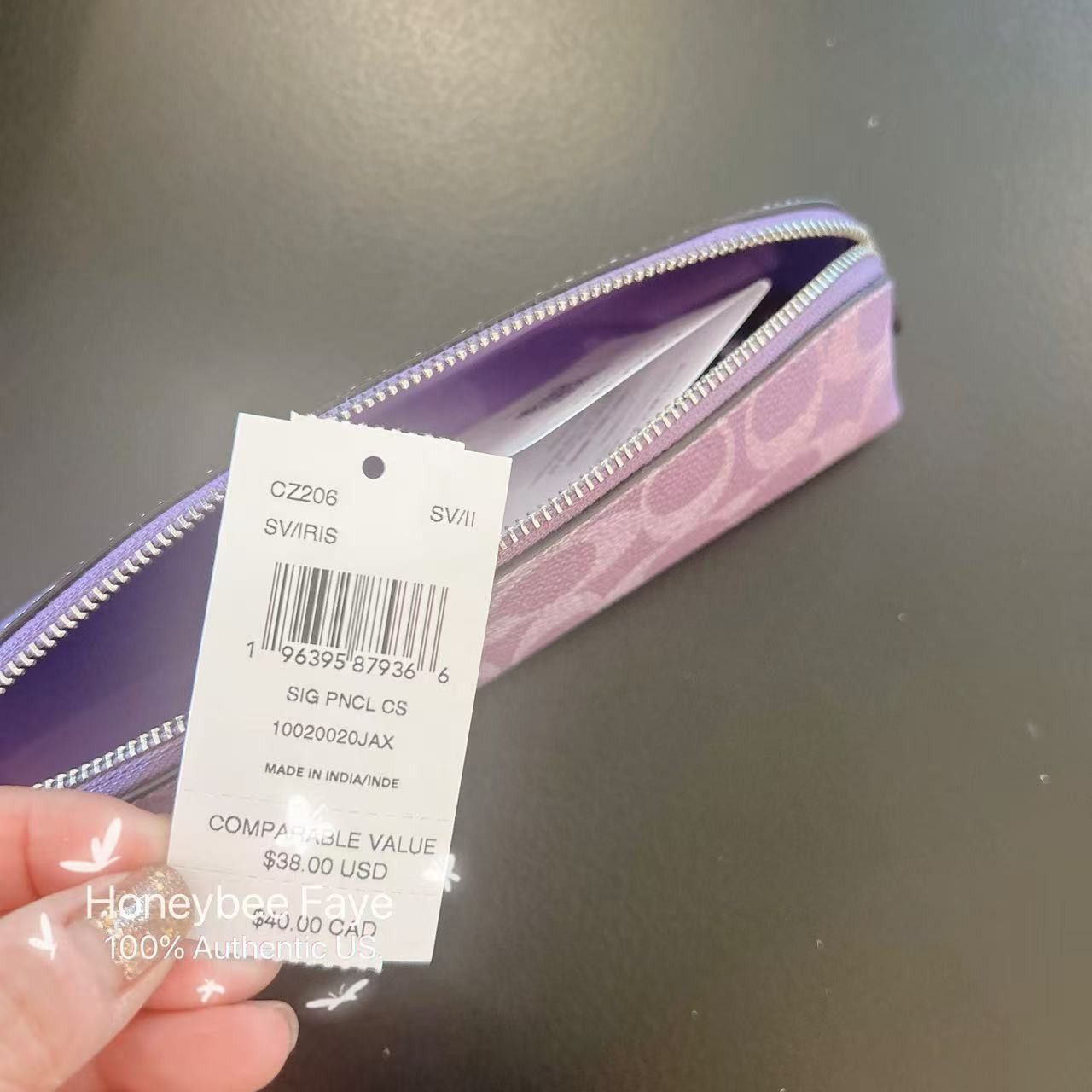 Coach Pencil Case In Signature Canvas CZ206 Size ONE SIZE - 4 Thumbnail