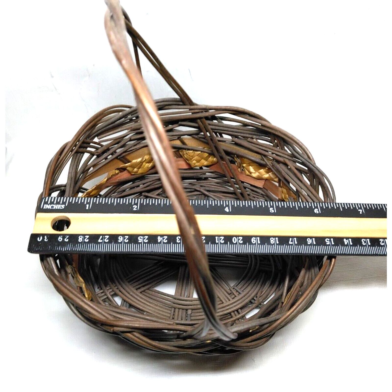 Other Loose Weave Decor Colorful Basket! Semi-Oval Small 6"x7"x8" Size ONE SIZE - 4 Thumbnail