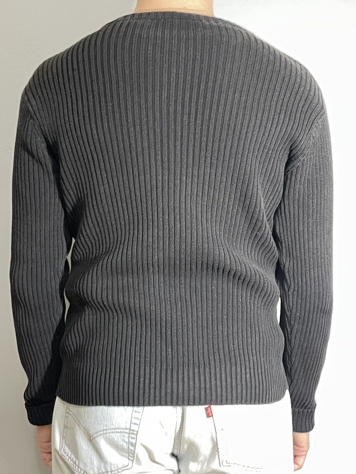 Japanese Brand Faded Dirty Y2K Dragon Japan Style Thrashed Ribbed Sweater Size US M / EU 48-50 / 2 - 4 Thumbnail