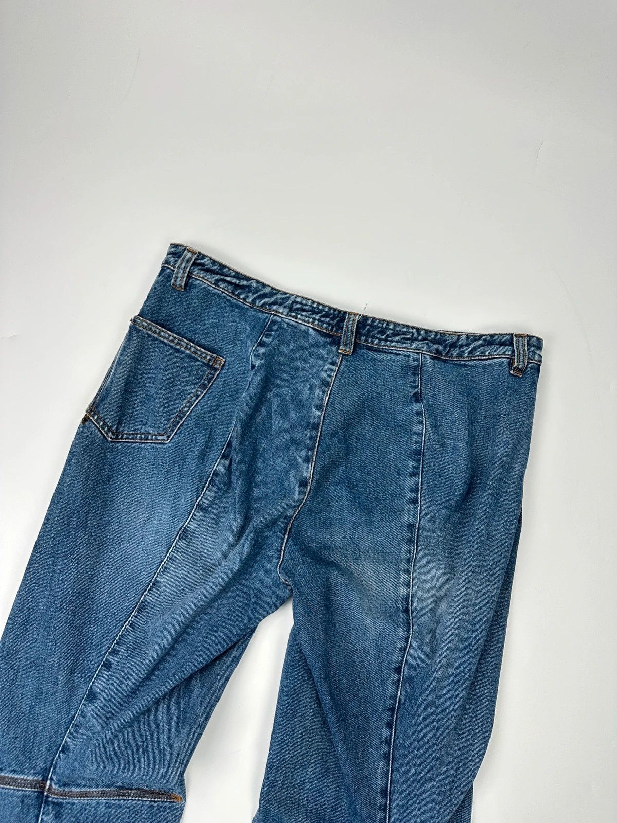 Marithe + Francois Girbaud Marithé + François Girbaud 90’s Twisted Flared Denim Pants Size US 28 / EU 44 - 6 Thumbnail