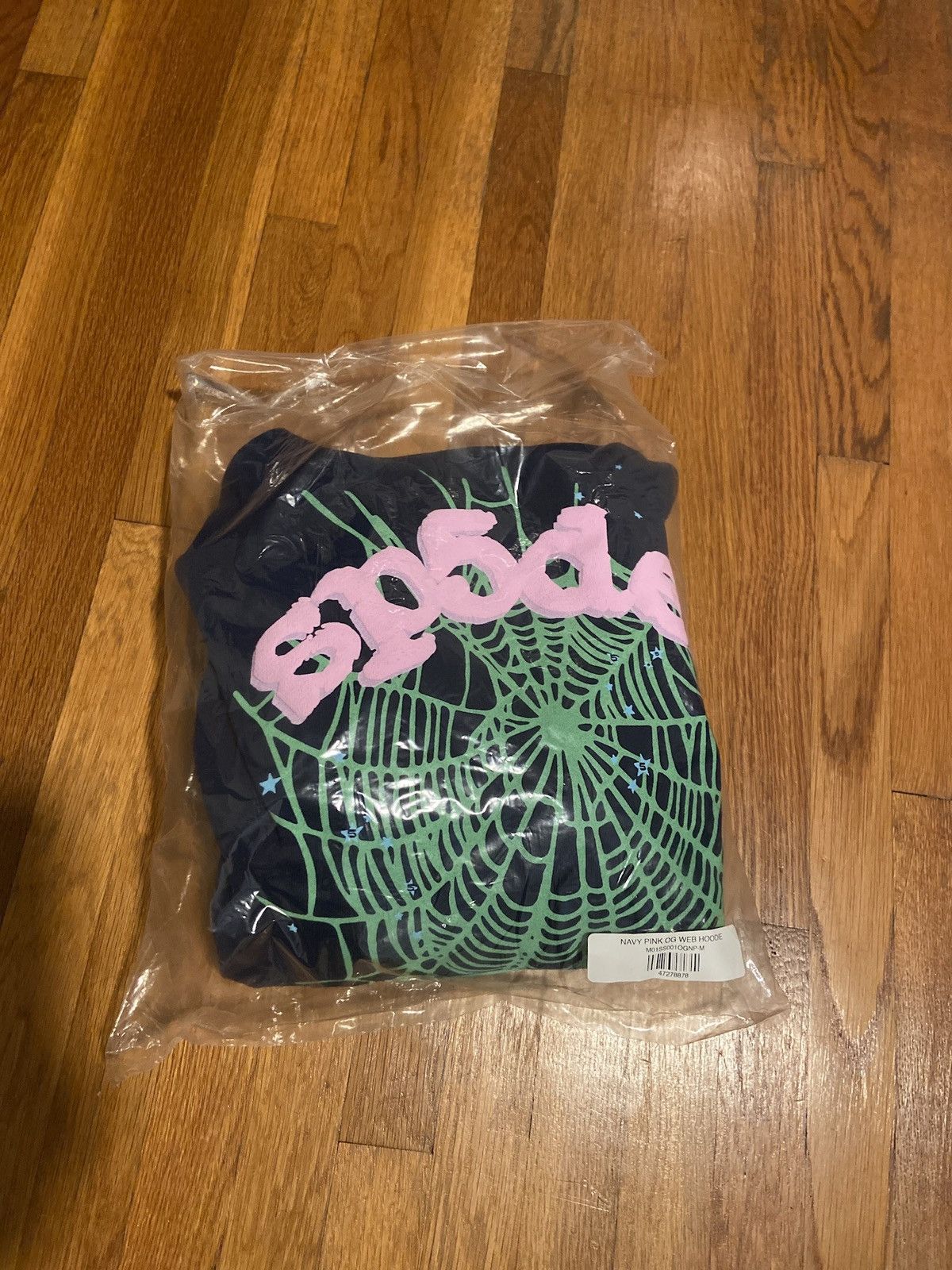 image of Spider Worldwide x Young Thug Sp5Der OG Web ‘Navy’ Worn Once Like New Size M, Men's