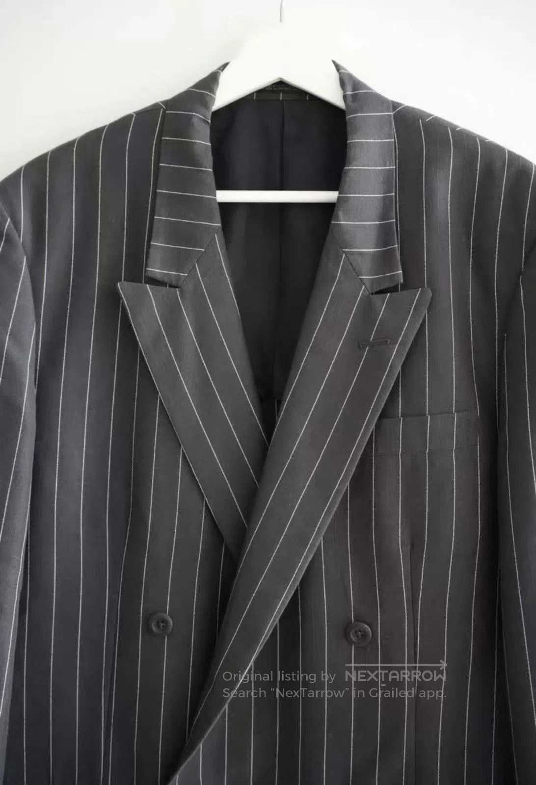Yohji Yamamoto Black Pinstriped Double. Size US S / EU 44-46 / 1 - 3 Thumbnail
