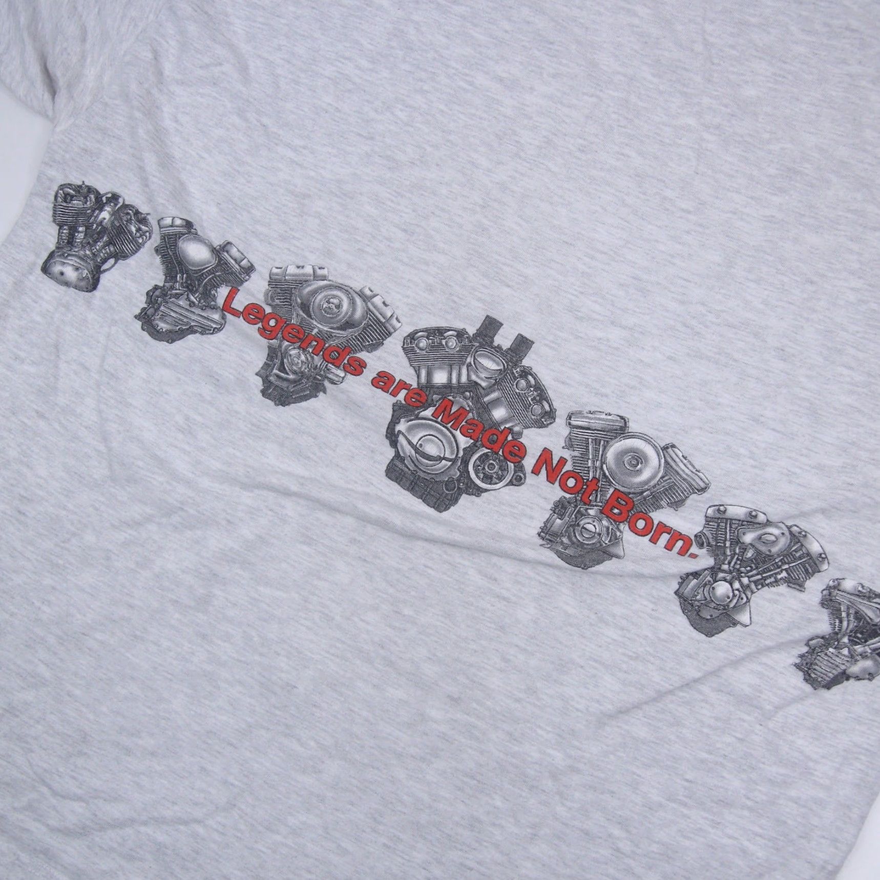 Harley Davidson VINTAGE Harley-Davidson Mens XL T-Shirt Gray Allover Print V-twin Graphic Shirt Size US XL / EU 56 / 4 - 7 Thumbnail