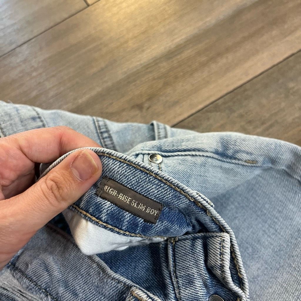 Anthropologie Point Sur by J Crew High Rise Slim Boyfriend Distressed Jean Size 27" / US 4 / IT 40 - 4 Thumbnail