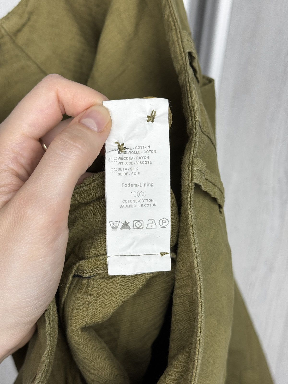 Transit Transit E142 Khaki/Gold Cotton-Viscose-Silk shorts size M Size US 32 / EU 48 - 10 Thumbnail