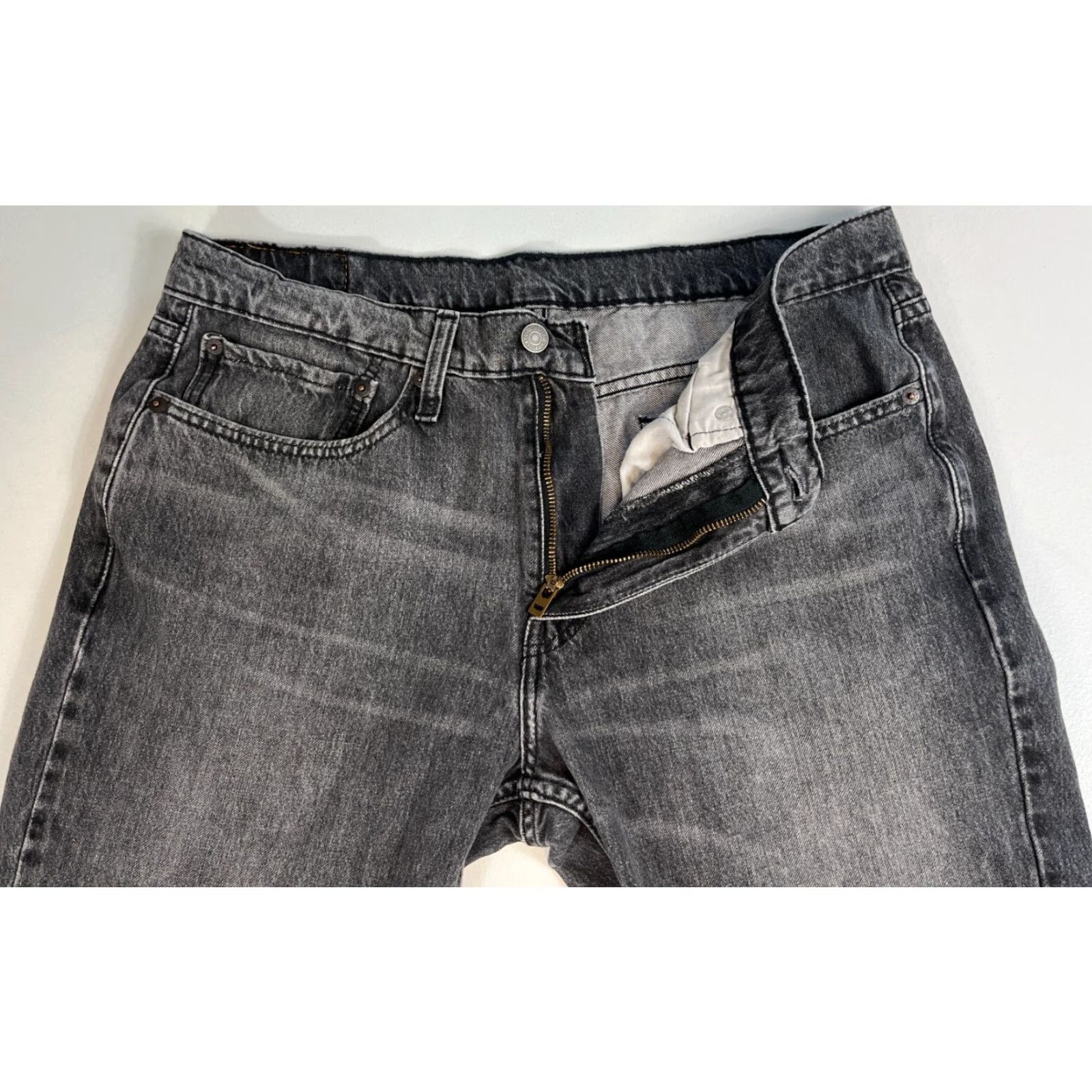Levi's Levi's 514 Straight Jeans Black Sz 34x30 Mens Denim Cotton Blend Stretch Regular Inseam 30in 34x30 jeans Mens Black Gray Levi's 514 90s Size US 34 / EU 50 - 5 Thumbnail