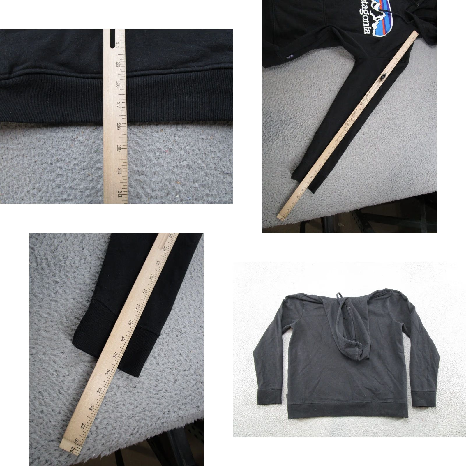 Patagonia Patagonia Hoodie Men L Black Logo Uprisal Fitz Roy Horizons Pullover Hooded Crew Neck Fleece Cotton Polyester Size US L / EU 52-54 / 3 - 8 Thumbnail