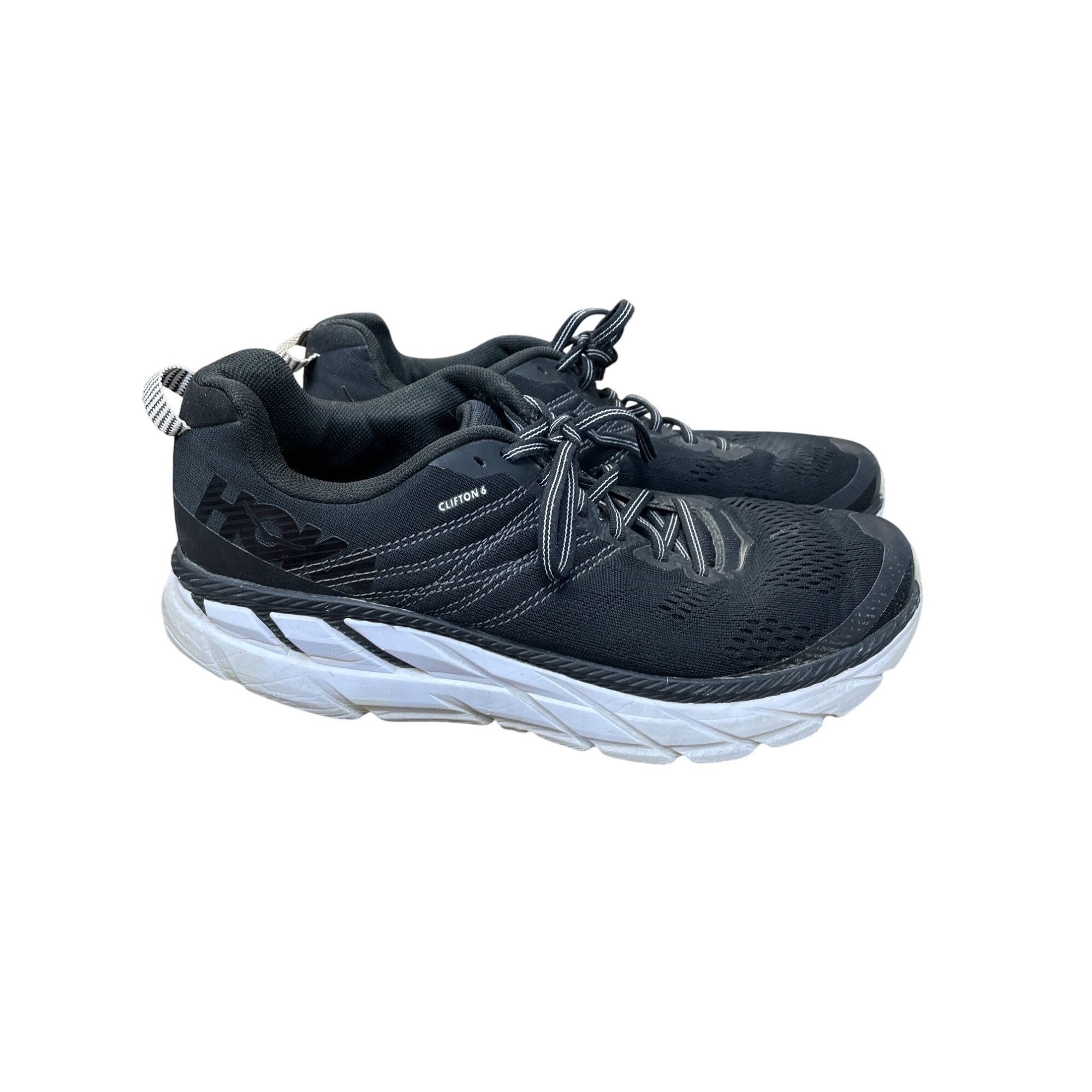 Hoka Hoka One Clifton 6 Mens Black/White Running Walking Shoes Si Size US 9.5 / EU 42-43 - 13 Thumbnail