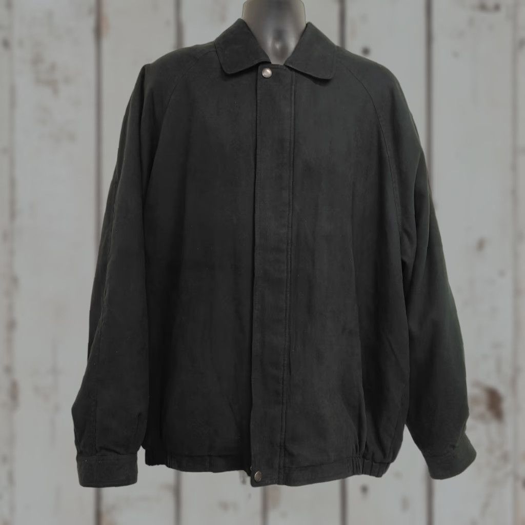 Vintage Trust USA Coat Jacket Mens 2XL Black Soft Shell Overcoat Quilted Lined Warm Size US XXL / EU 58 / 5 - 1 Thumbnail