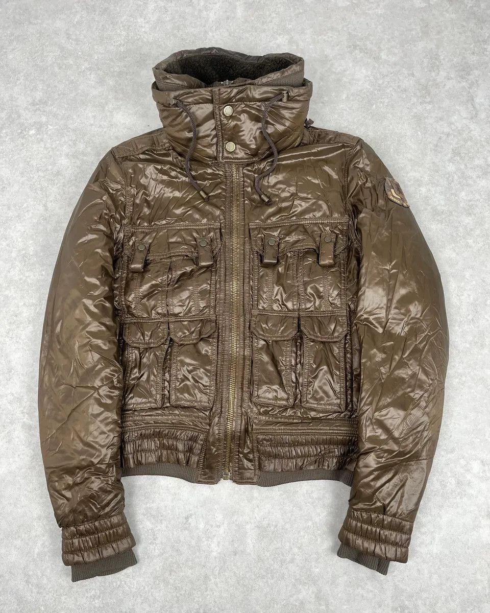 Dolce & Gabbana 2000s Dolce & Gabbana Multi Pockets Cargo Brown Puffer Jacket Size US M / EU 48-50 / 2 - 1 Thumbnail