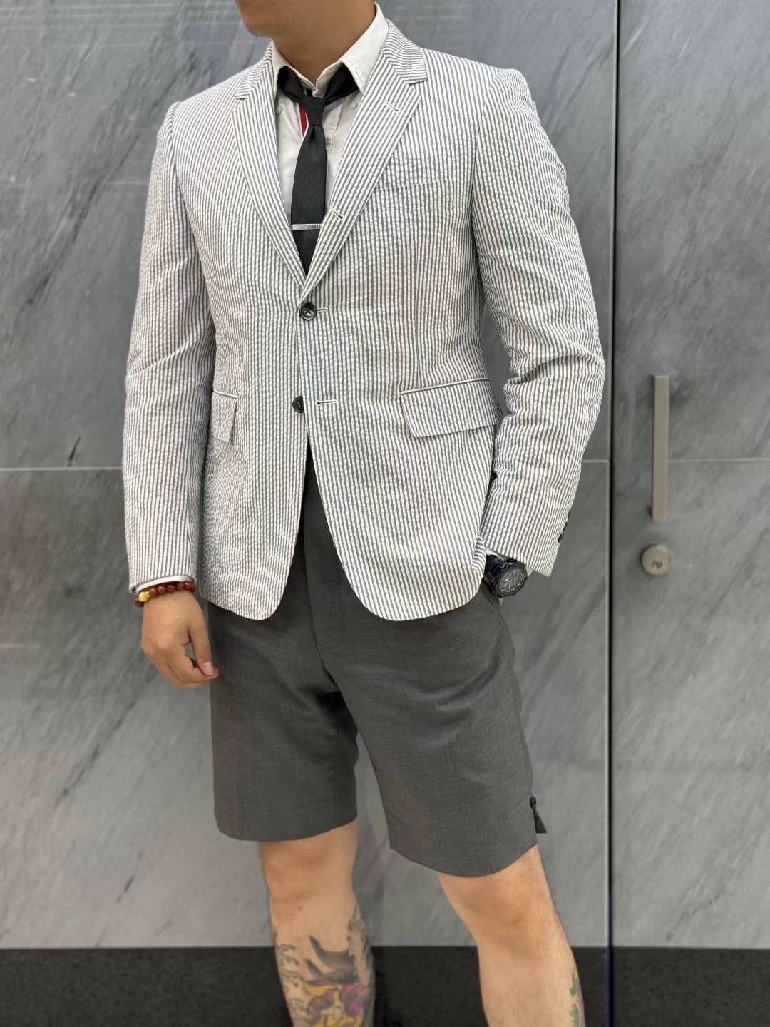 Thom Browne Thom Browne Charcoal Gray Classic Solid Wool Tie Size ONE SIZE - 6 Thumbnail