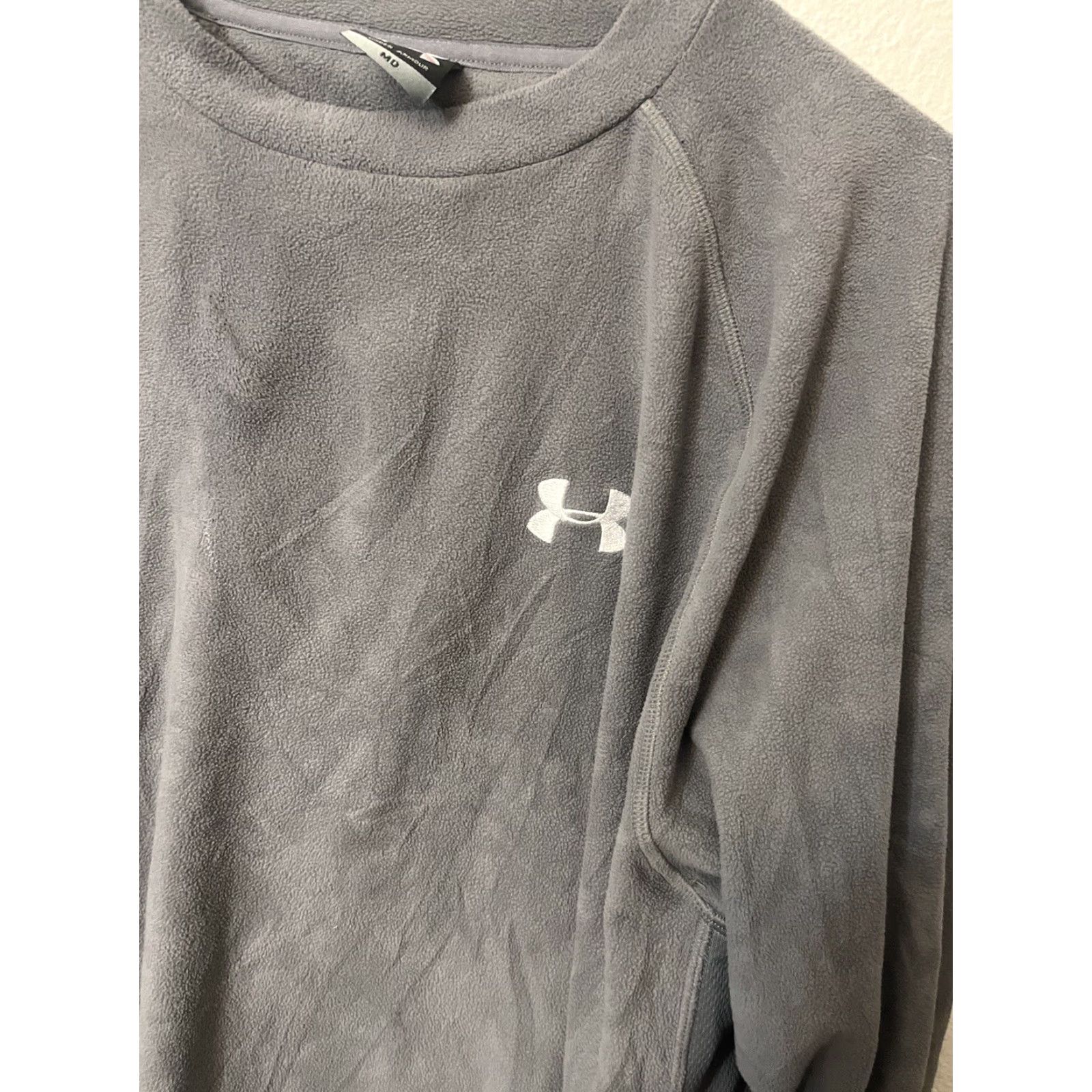 Under Armour Under Armour Sweatshirt Men Gray Pullover Fleece Crewneck Sz M Size US M / EU 48-50 / 2 - 2 Thumbnail