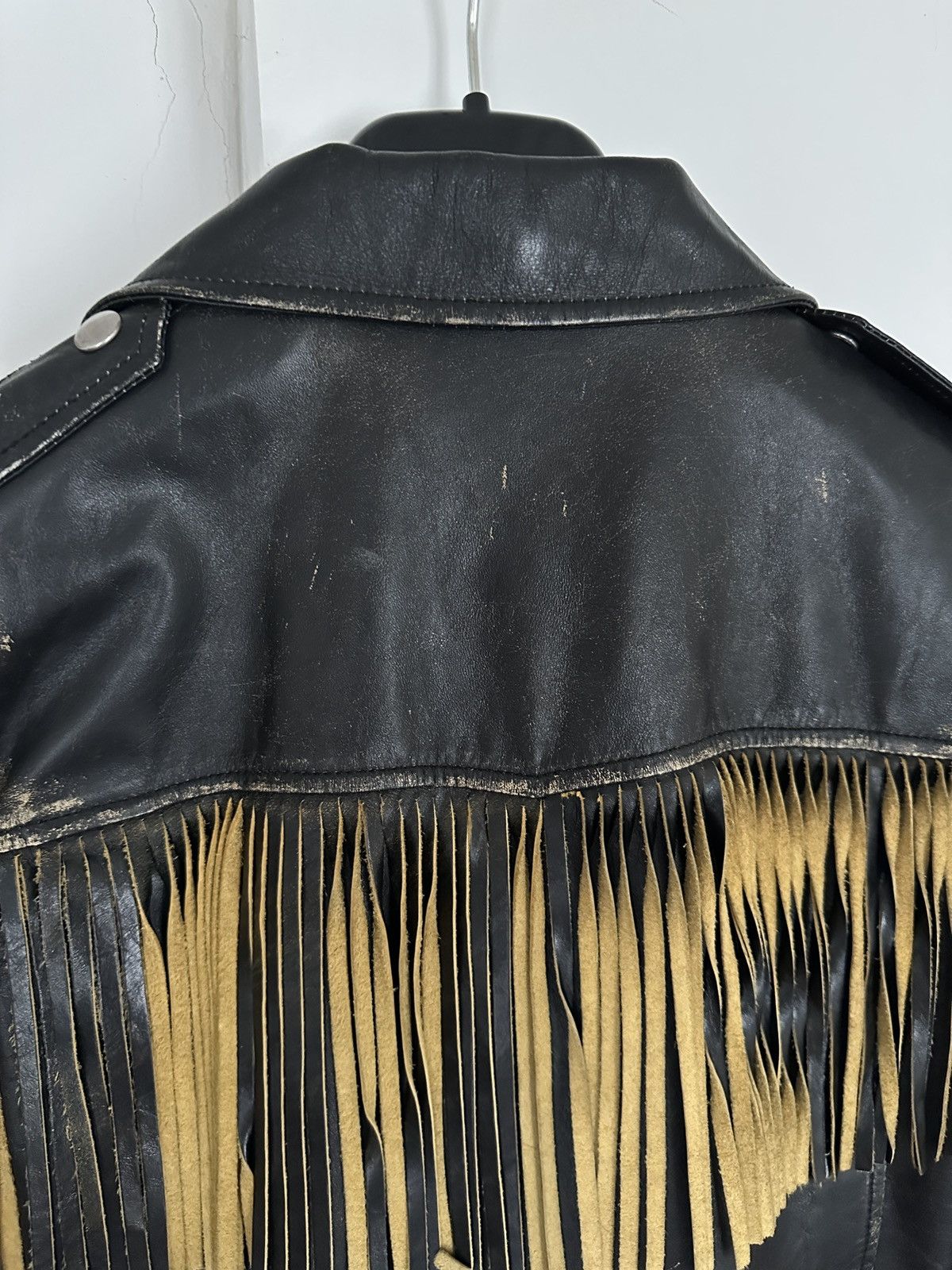 Saint Laurent Paris Saint Laurent by Hedi Slimane fringe biker leather jacket Size US S / EU 44-46 / 1 - 8 Thumbnail