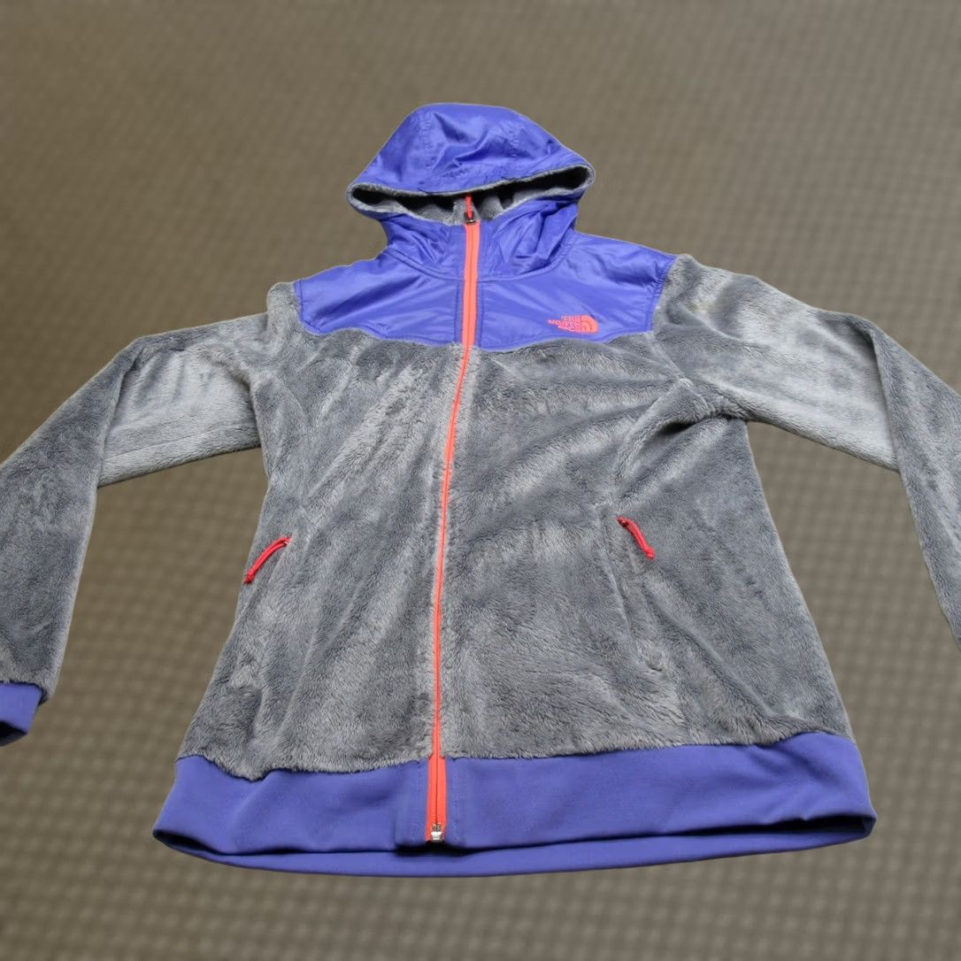 The North Face The North Face Hoodie Women M Gray Pockets Osito Fleece Full Zip Jacket Size M / US 6-8 / IT 42-44 - 1 Thumbnail
