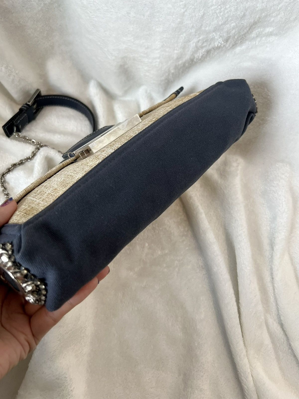 Fendi Fendi Embellished Canvas Baguette Size ONE SIZE - 11 Thumbnail