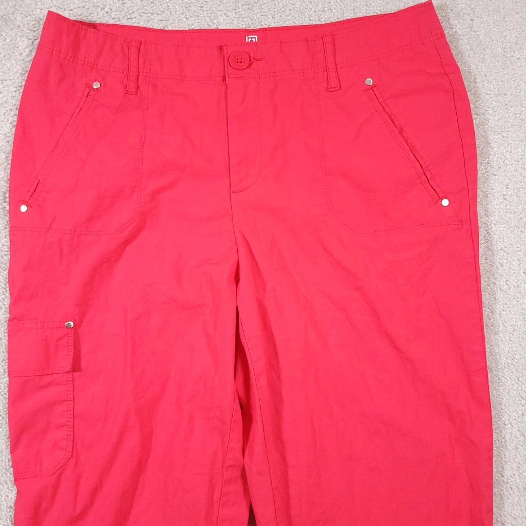 Liz Claiborne Liz Claiborne Capri Pants Women's 10P Petite Pink Stretch Mid-Rise Casual Size 32" / US 10 / IT 46 - 3 Thumbnail