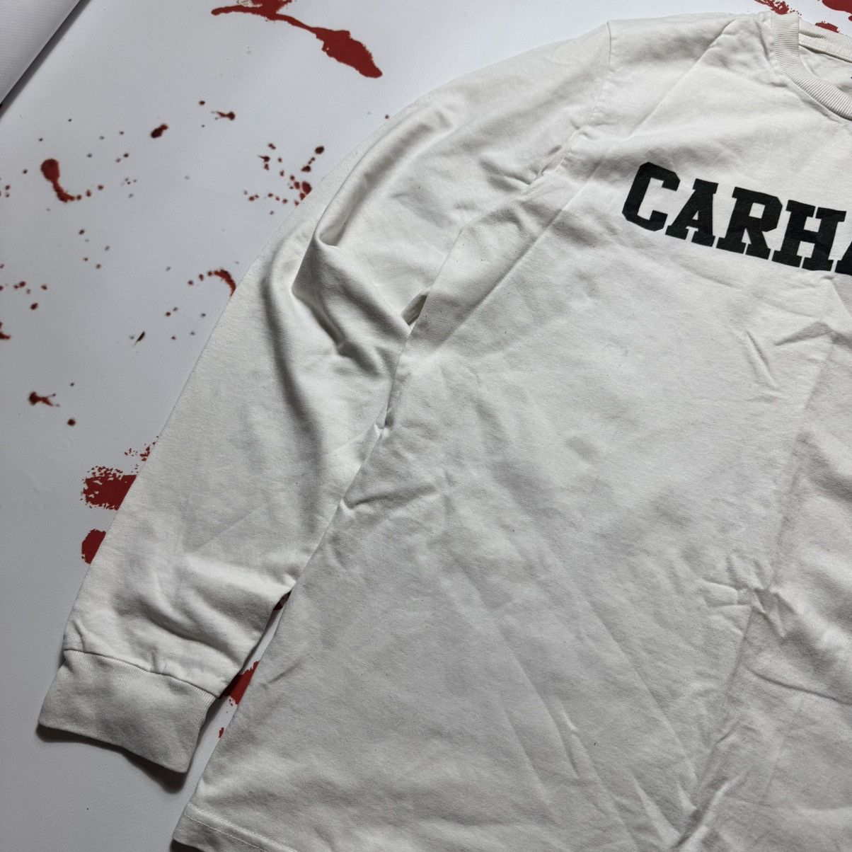 Carhartt × Vintage vintage 90s carhartt big logo longsleeve y2k workwear Size US M / EU 48-50 / 2 - 4 Thumbnail