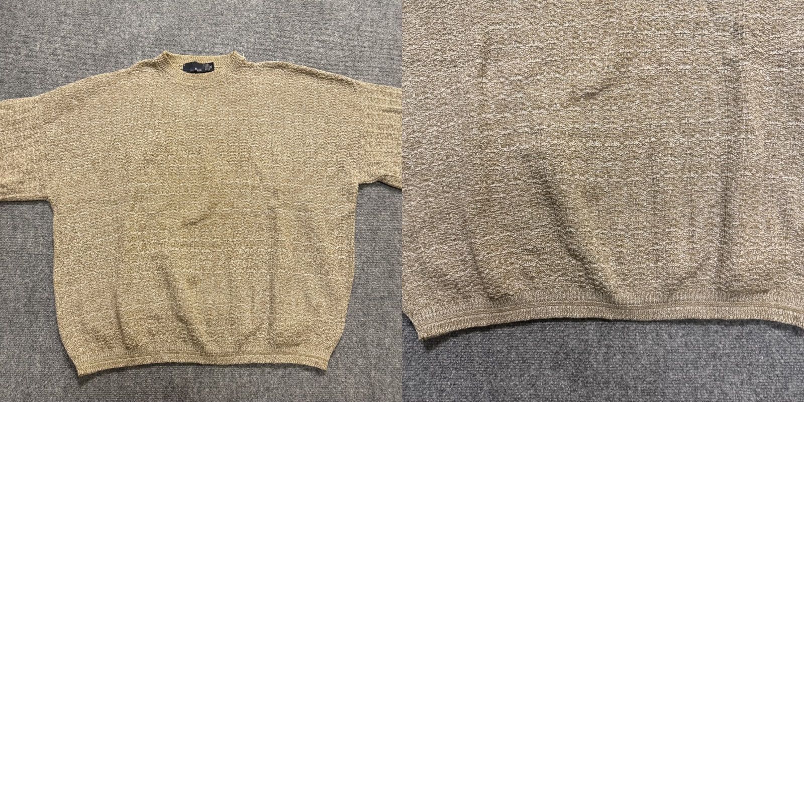 Bill Blass VINTAGE Bill Blass Knit Sweater Pullover 2XL Men Beige Distressed Cotton Blend Tan Pullover Mens Big & Tall Size US XXL / EU 58 / 5 - 9 Thumbnail