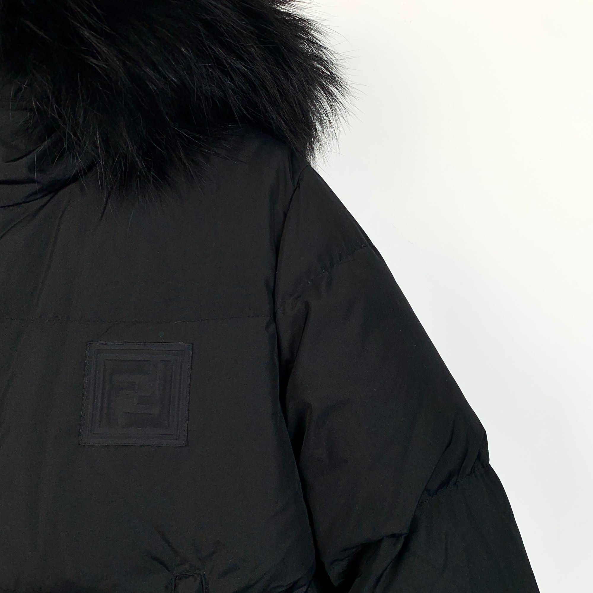 Fendi Fendi Reversible Down Jacket With Monogram Print & Black Fur Size S / US 4 / IT 40 - 7 Thumbnail
