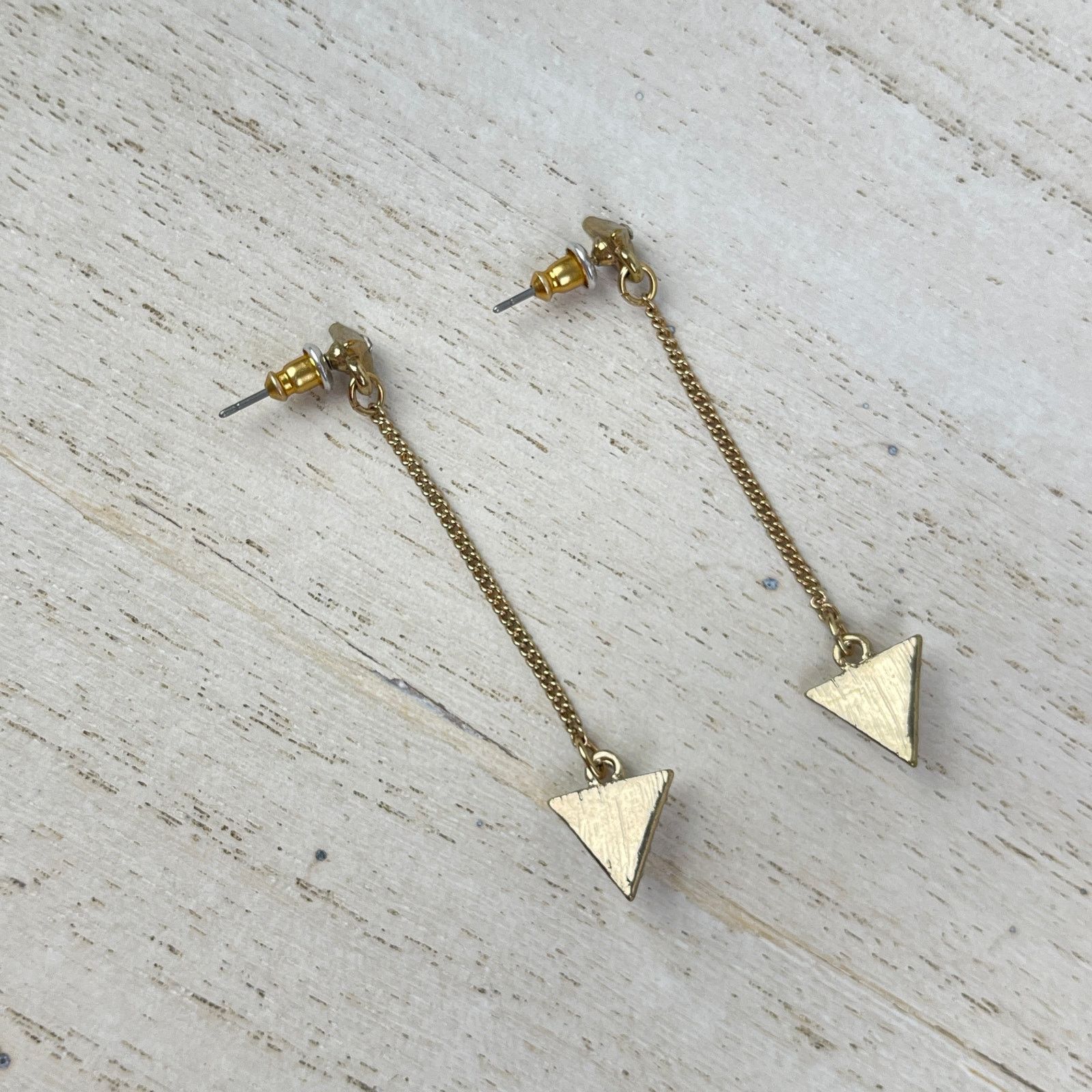 Other Dainty Gold Tone Rhinestone Arrow Dangle Earrings Festival Size ONE SIZE - 13 Thumbnail